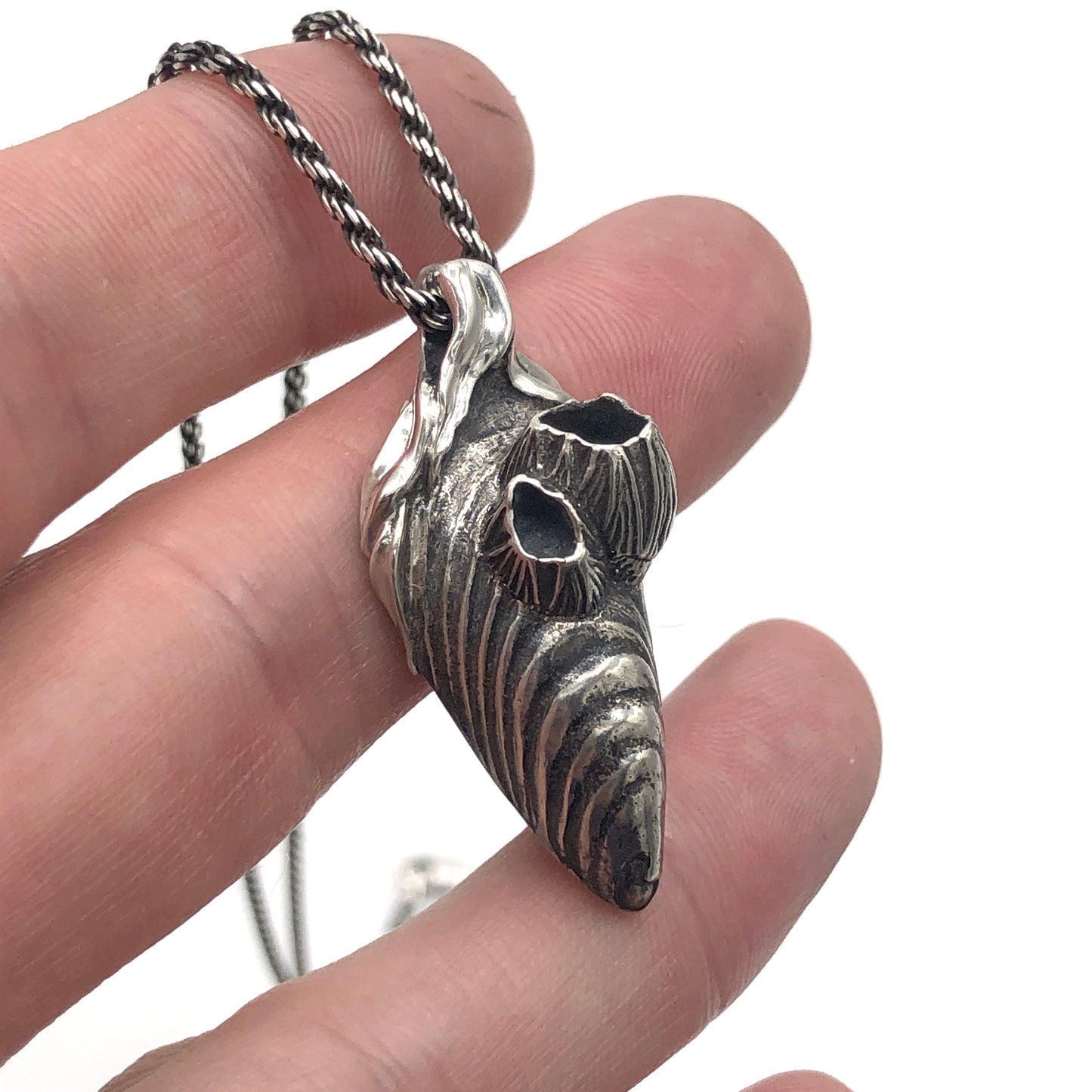 Mussel & Barnacles Sterling Silver Necklace