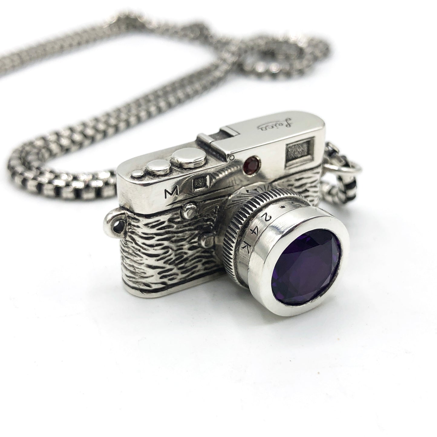 Leica M Series Camera Necklace with Amethyst