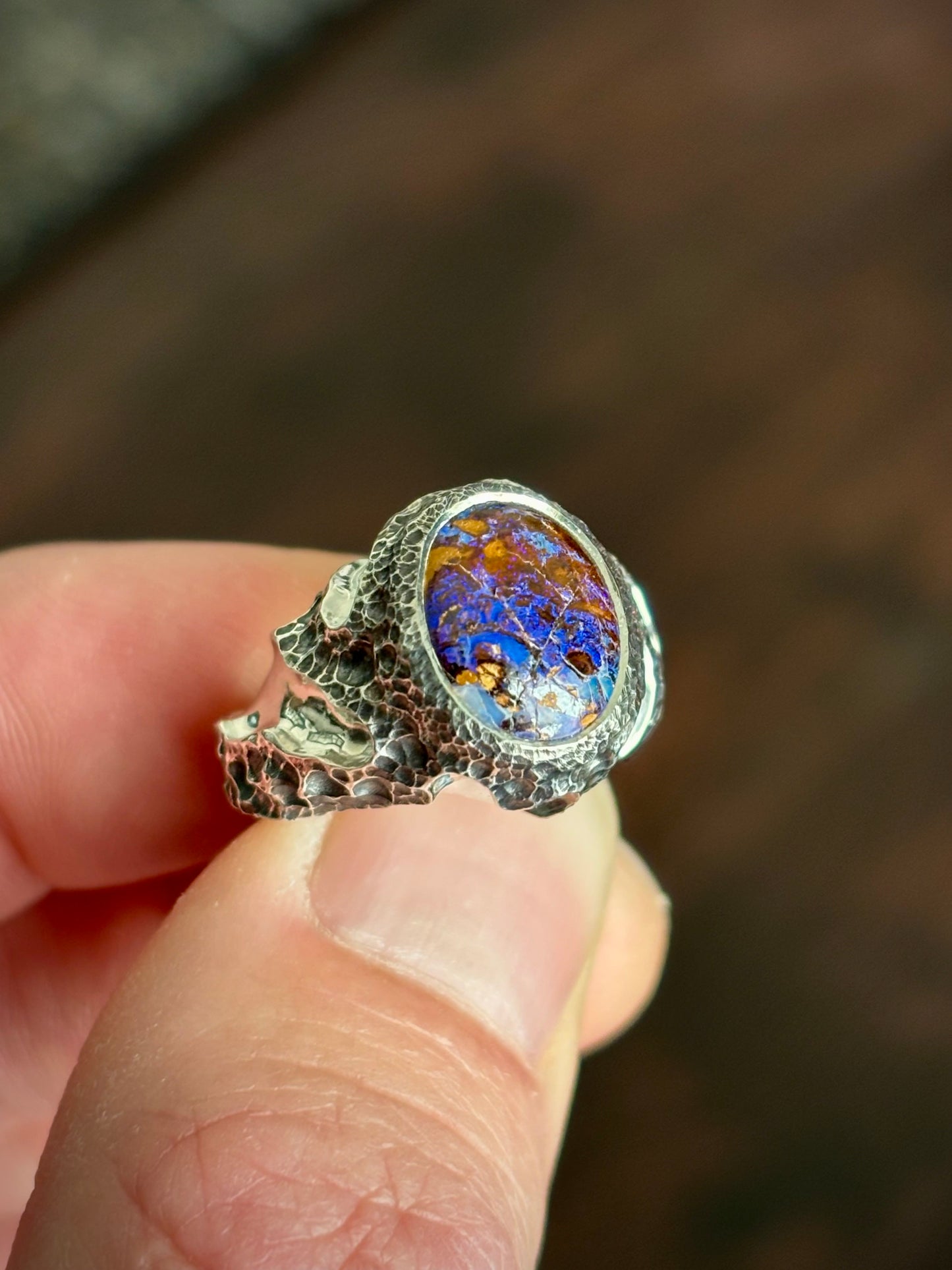 Boulder Opal Nugget Ring