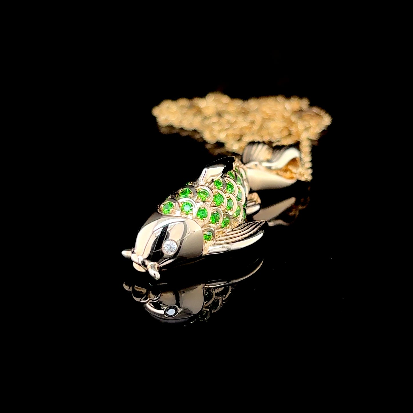 beautiful koi fish necklace