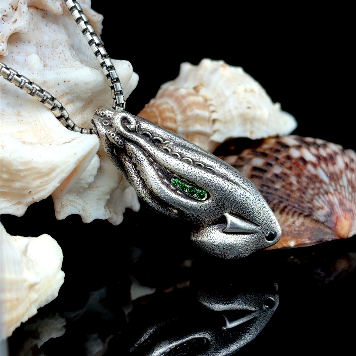 Tsavorite Octopus Necklace