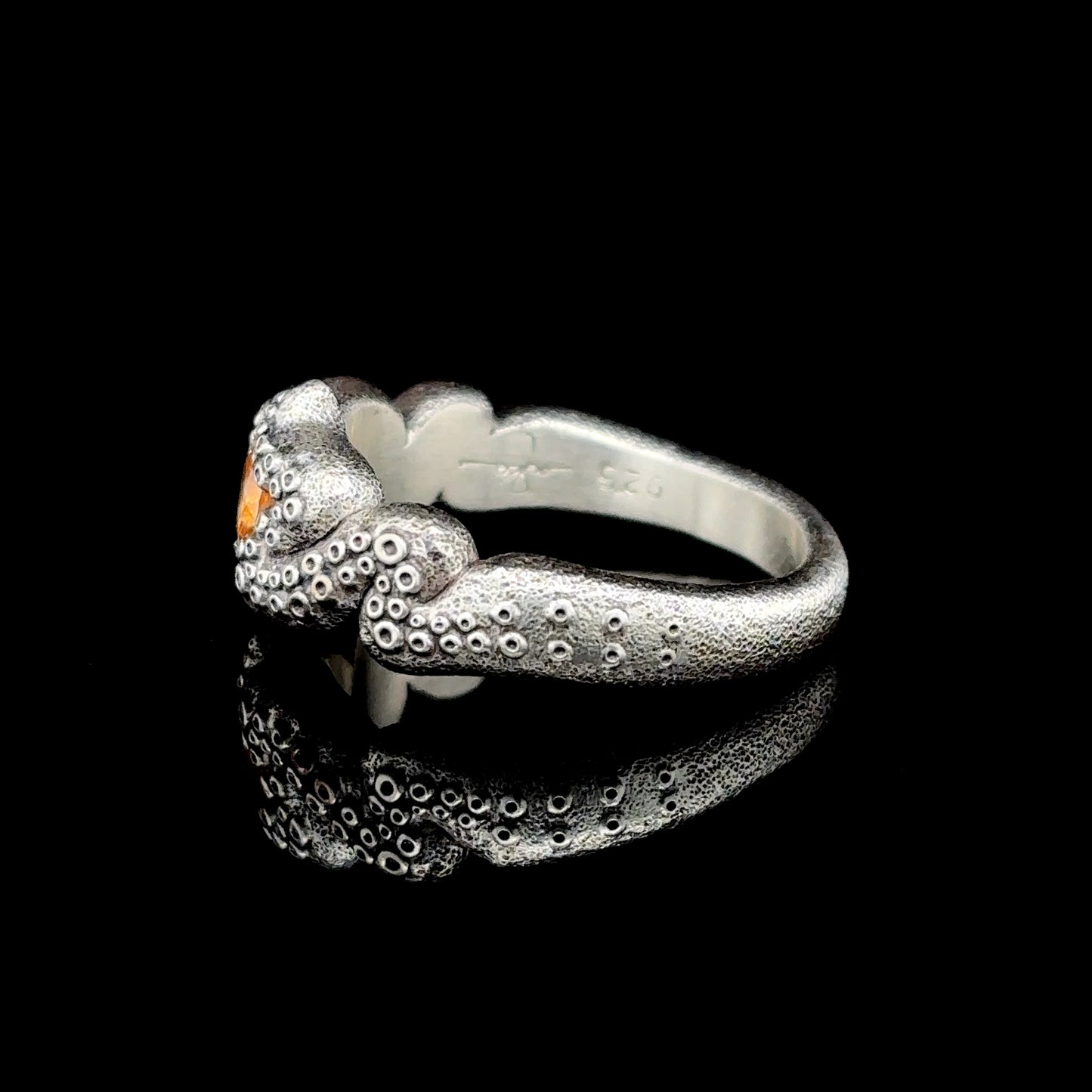 Spassartite Garnet Tentacle Ring