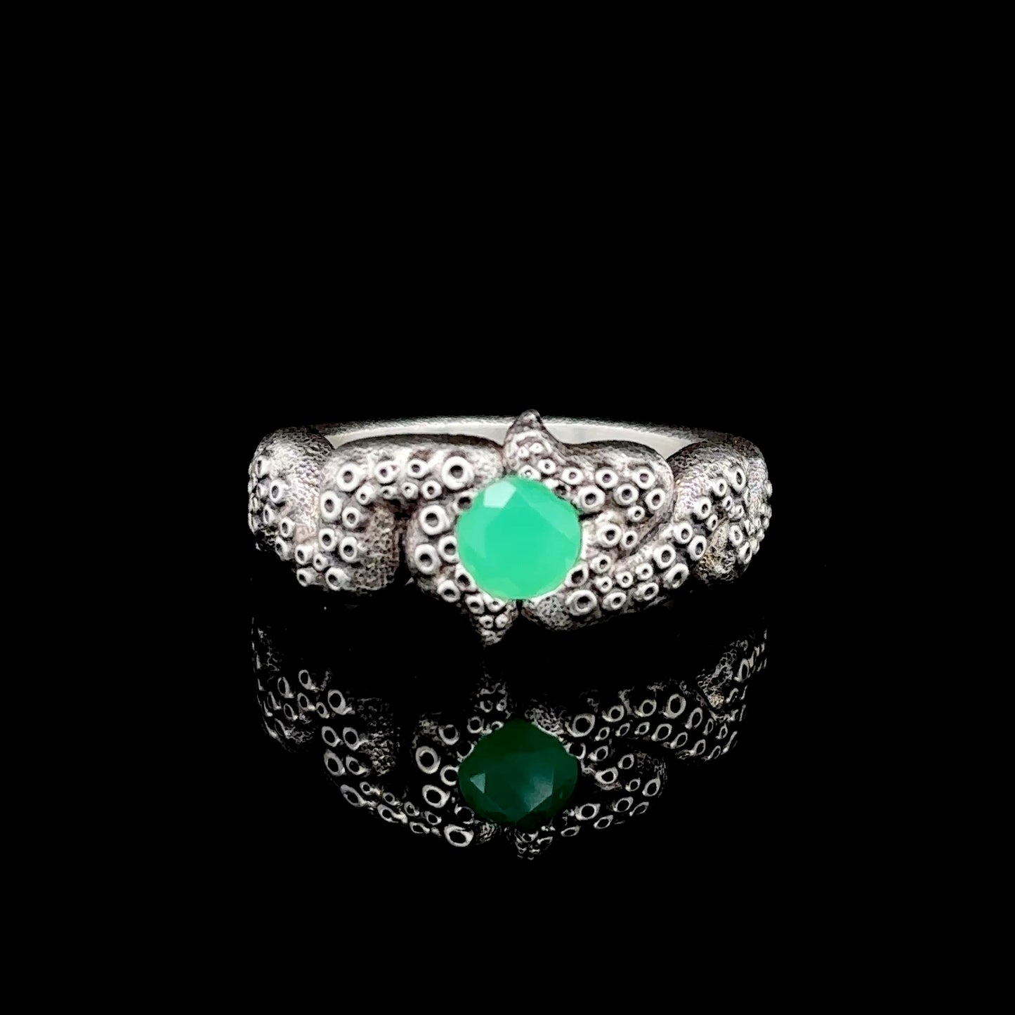 Chrysoprase Tentacle Ring