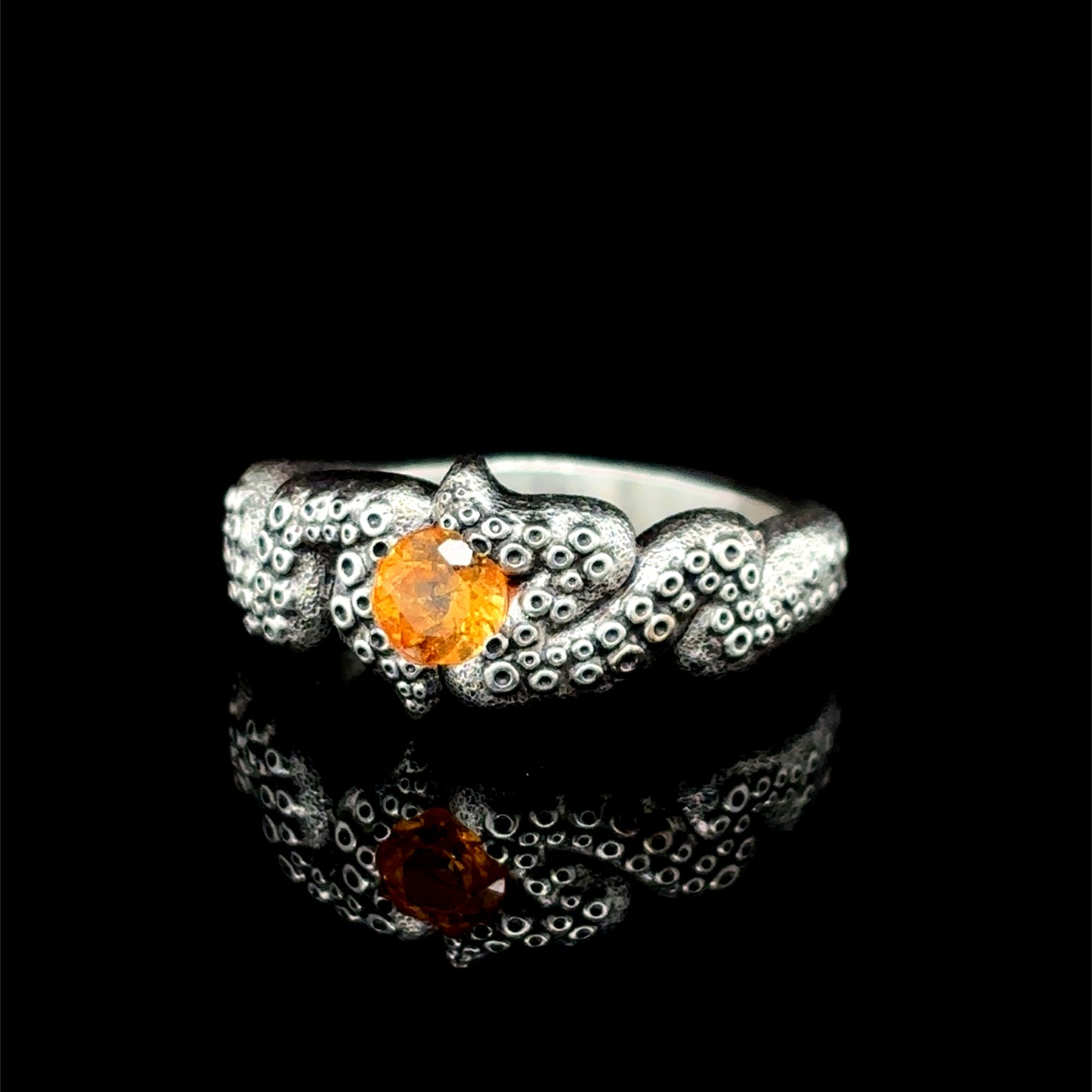 Spassartite Garnet Tentacle Ring