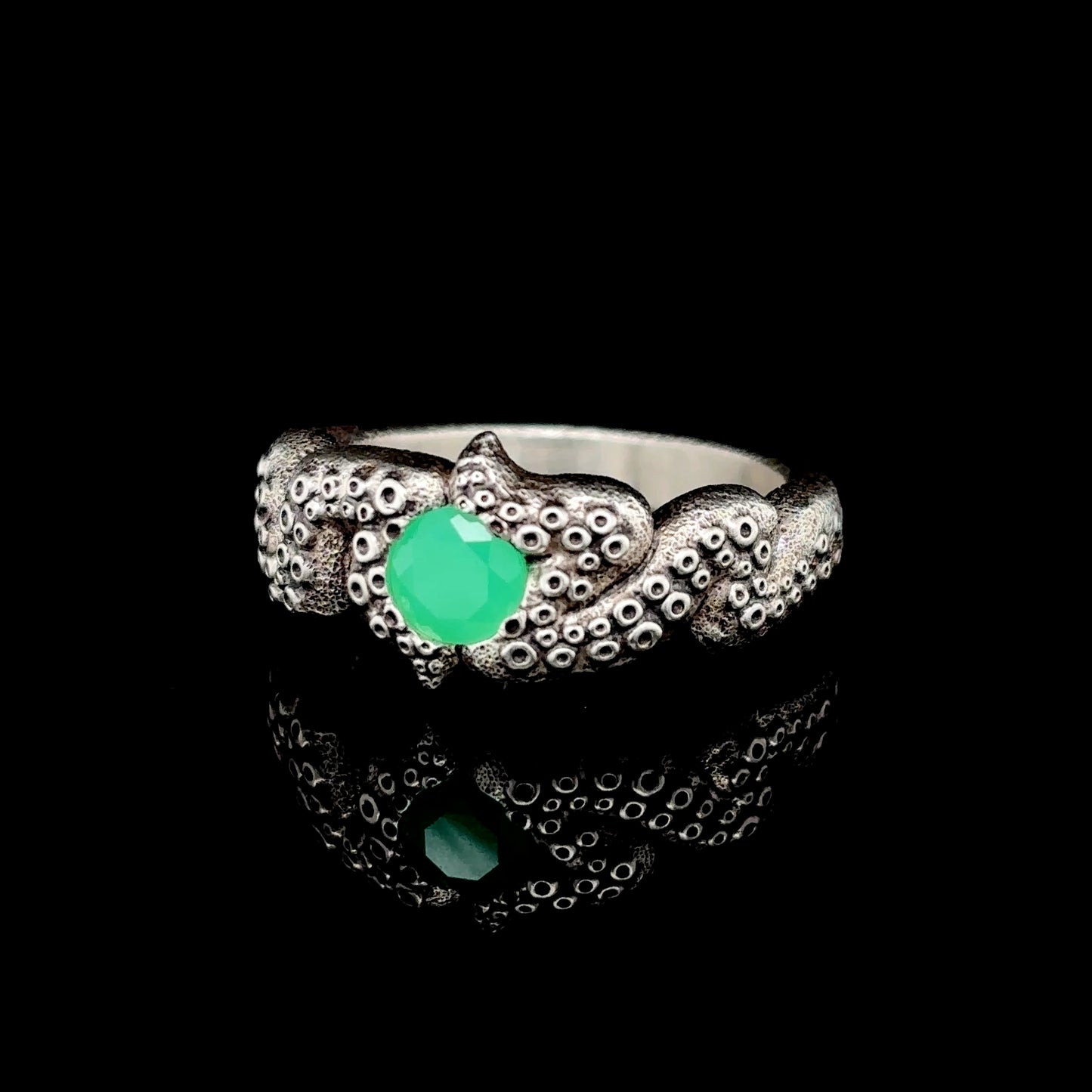 Chrysoprase Tentacle Ring