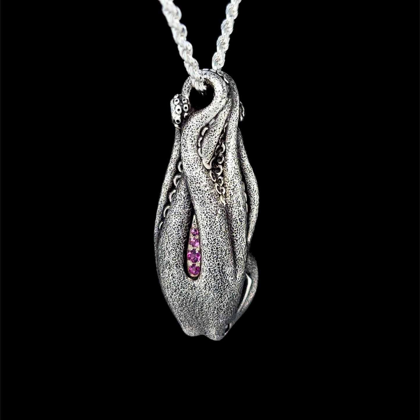 Rhodolite Octopus Necklace