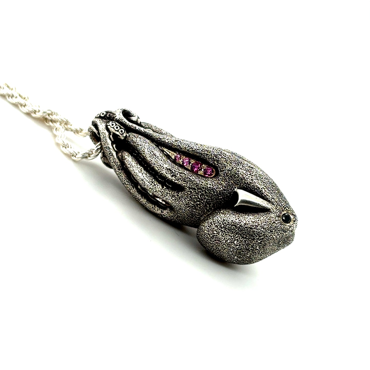 Rhodolite Octopus Necklace