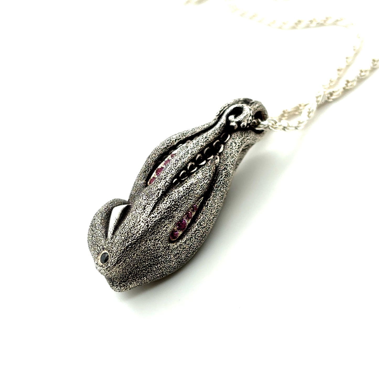 Rhodolite Octopus Necklace