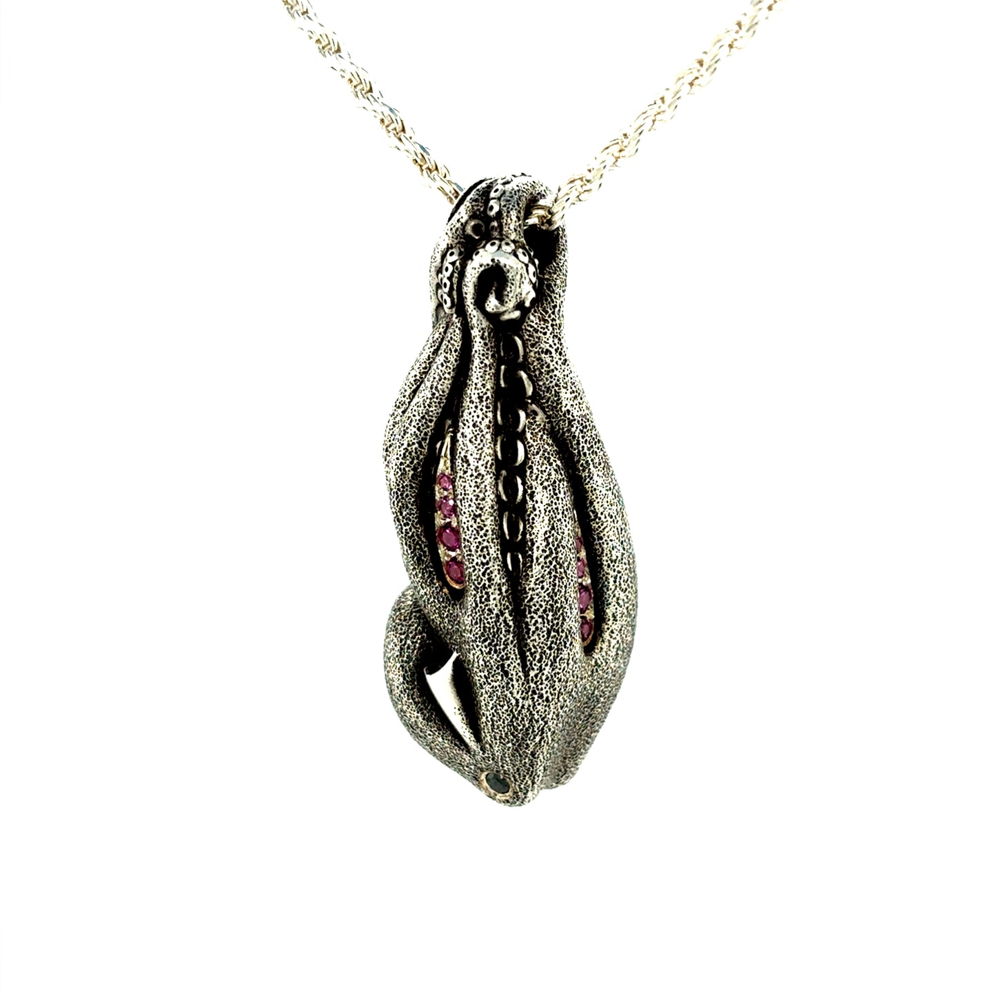 Rhodolite Octopus Necklace