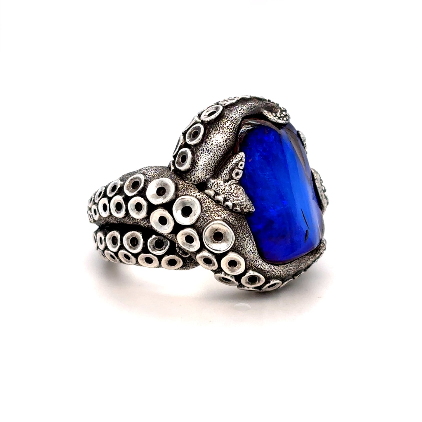 Boulder Opal Tentacle Ring