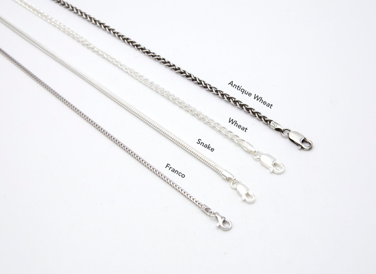 Large Deer Antler Sterling Silver Necklace