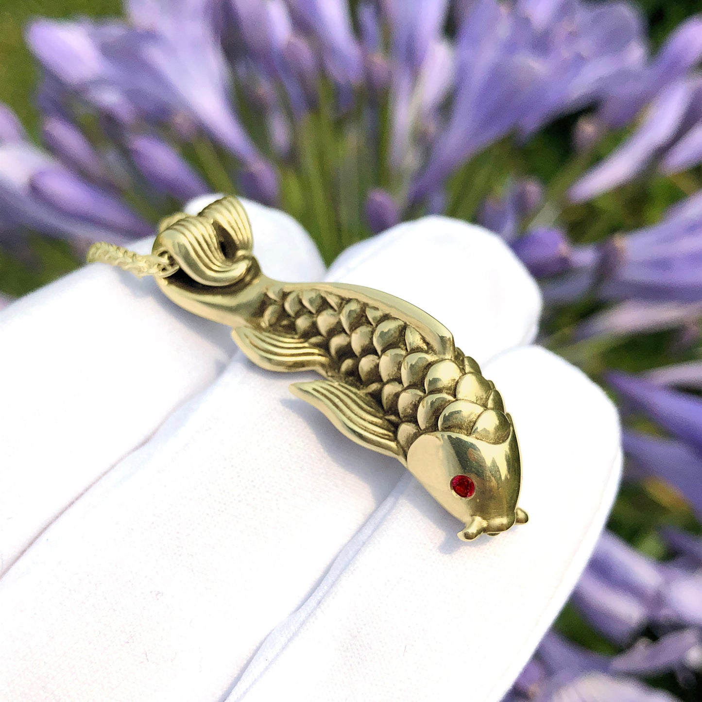 Dragon's Gate Gold Koi Fish Necklace
