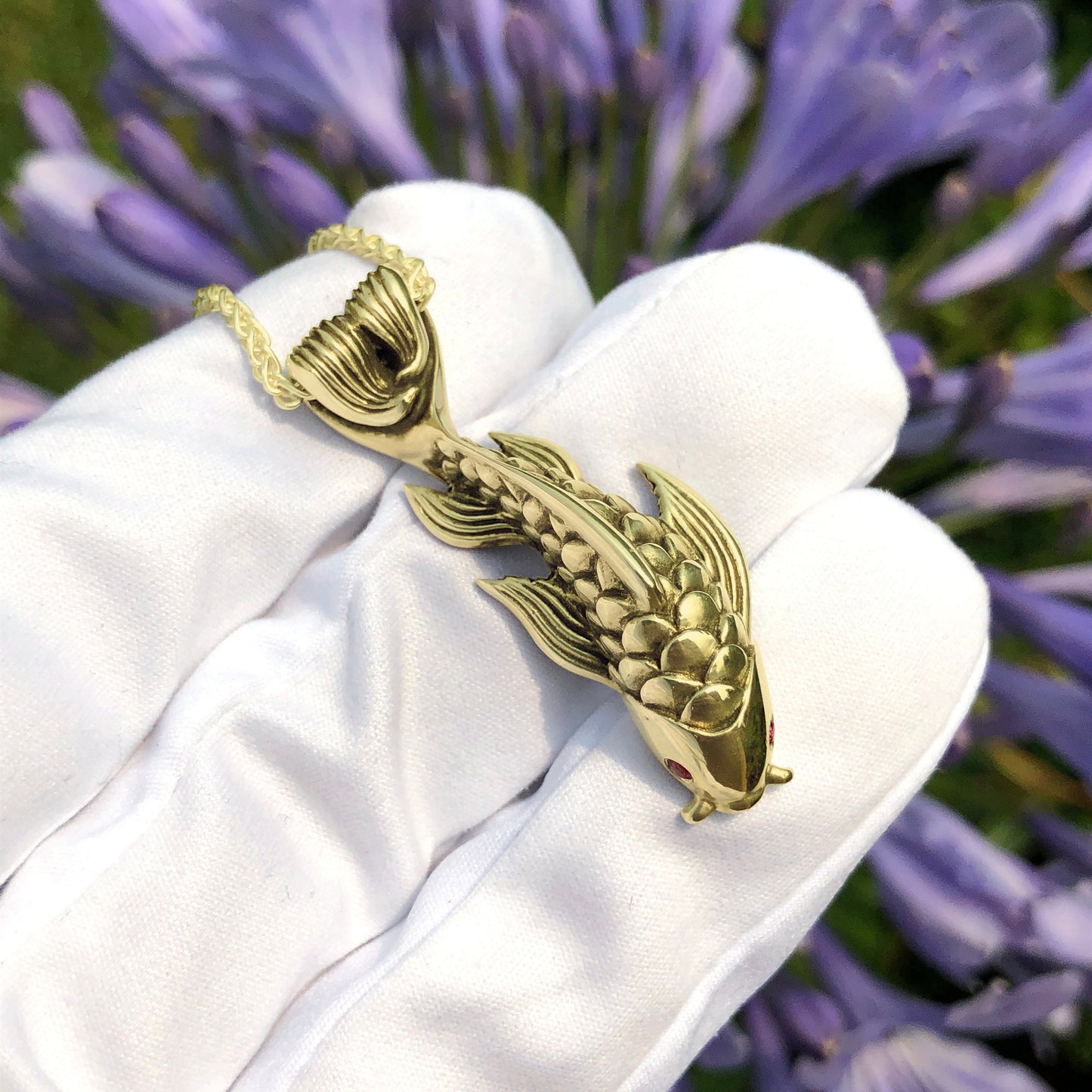 Dragon's Gate Gold Koi Fish Necklace
