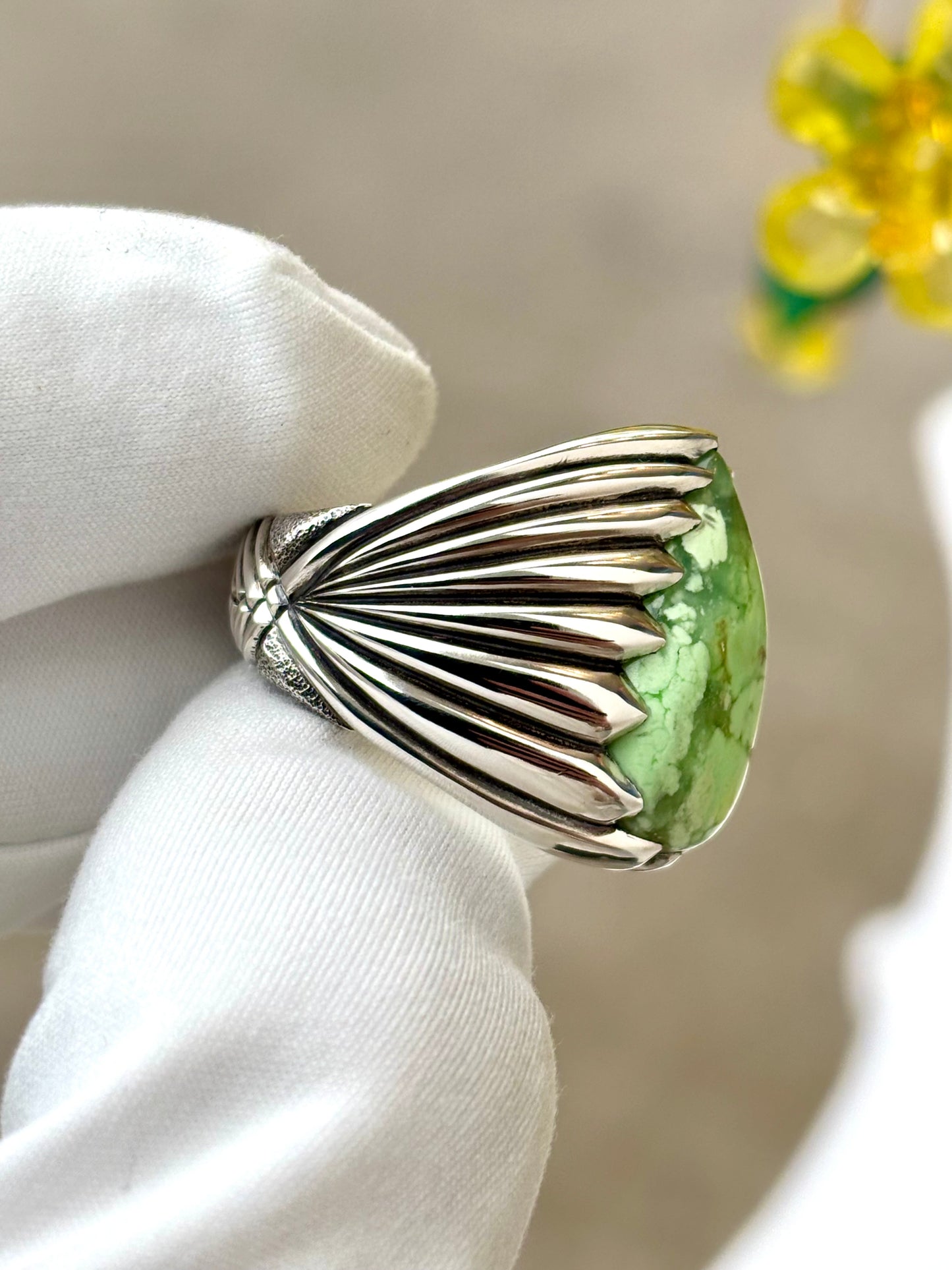 Lemon Chrysoprase Ring