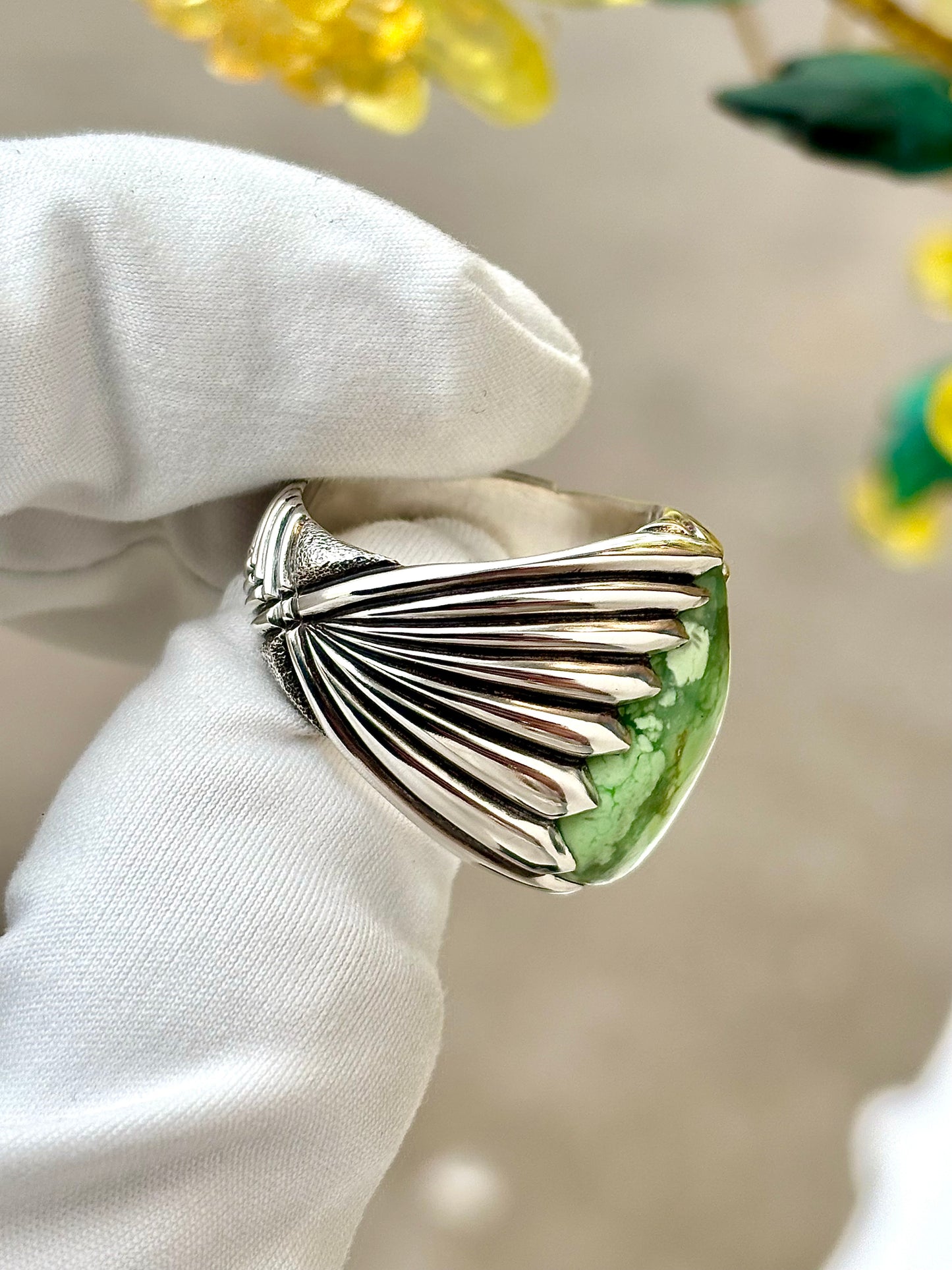 Lemon Chrysoprase Ring