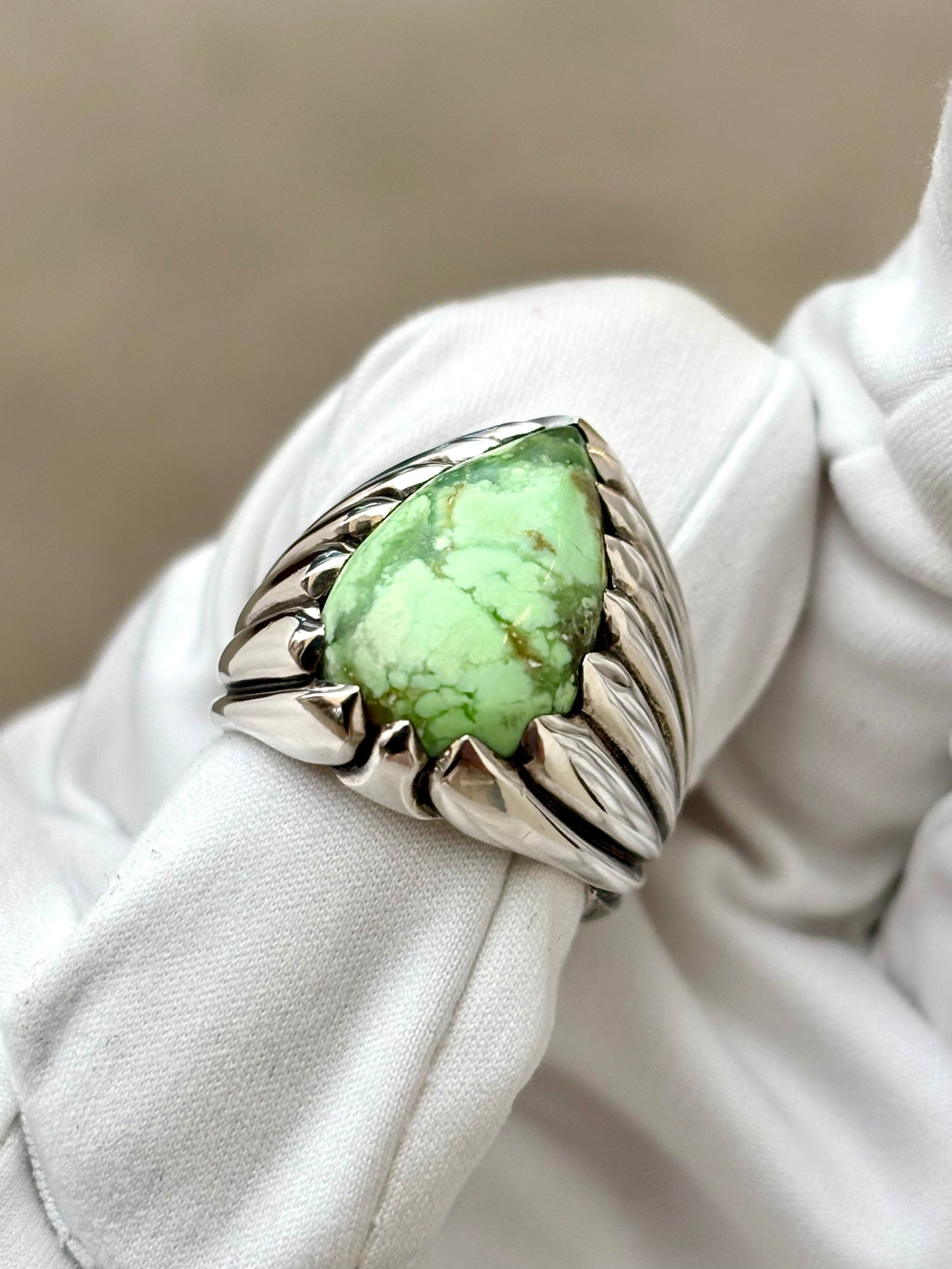 Lemon Chrysoprase Ring