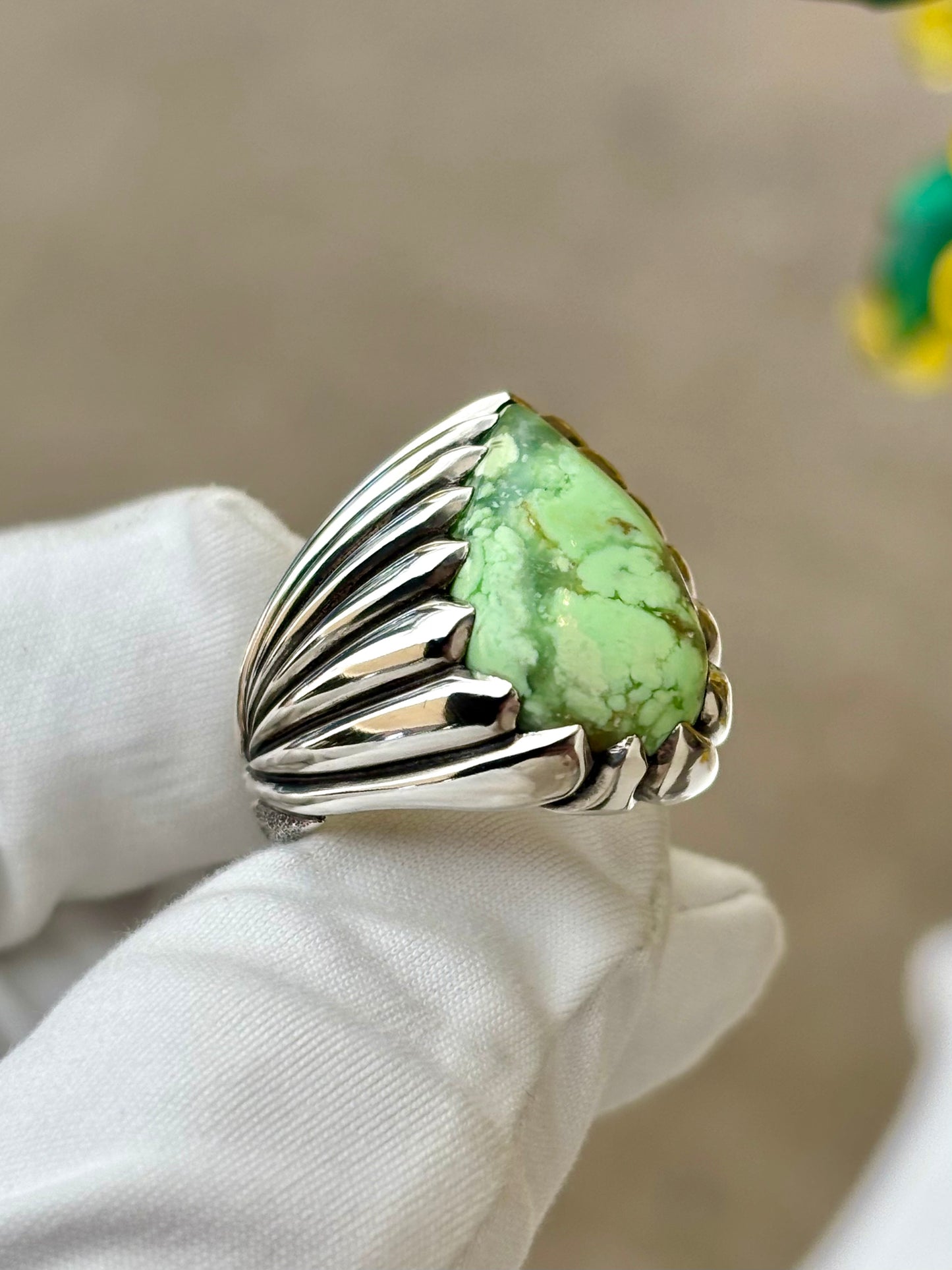 Lemon Chrysoprase Ring