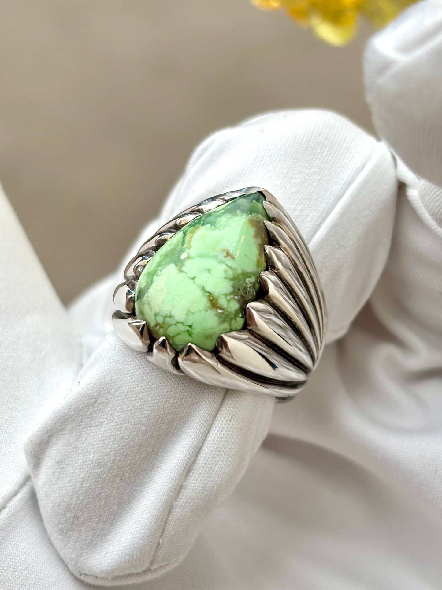 Lemon Chrysoprase Ring