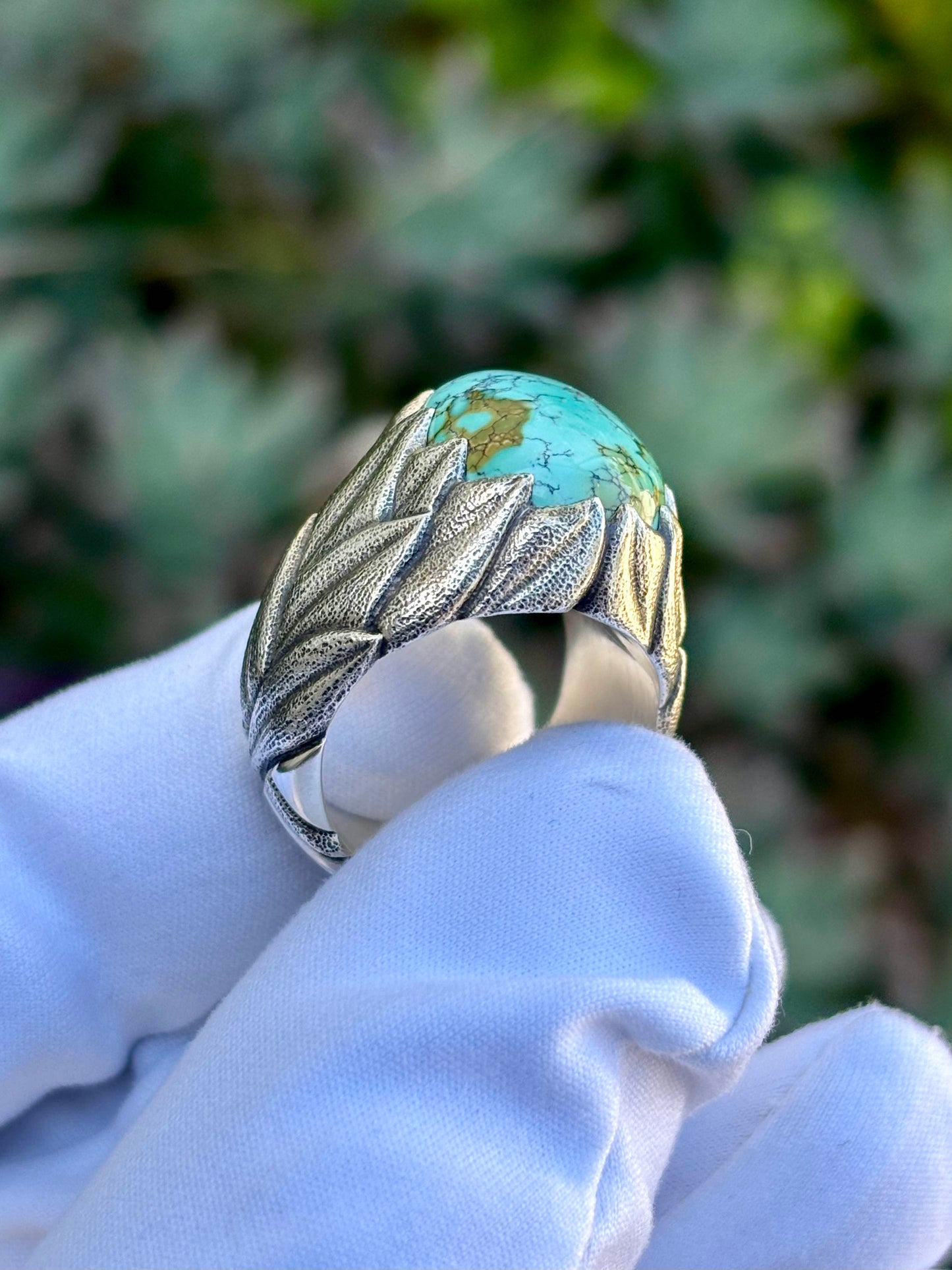 Turquoise Leaf Ring