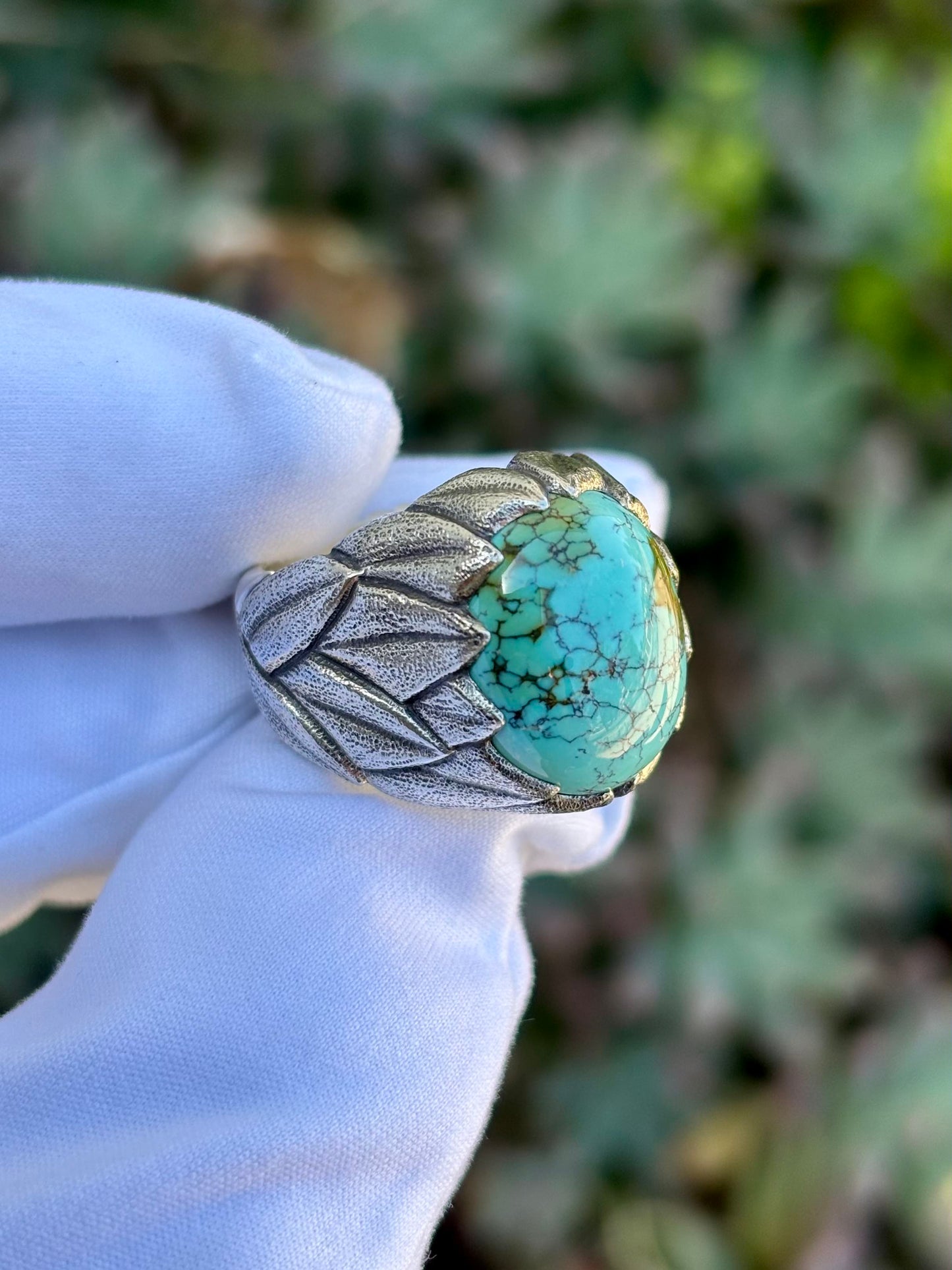 Turquoise Leaf Ring