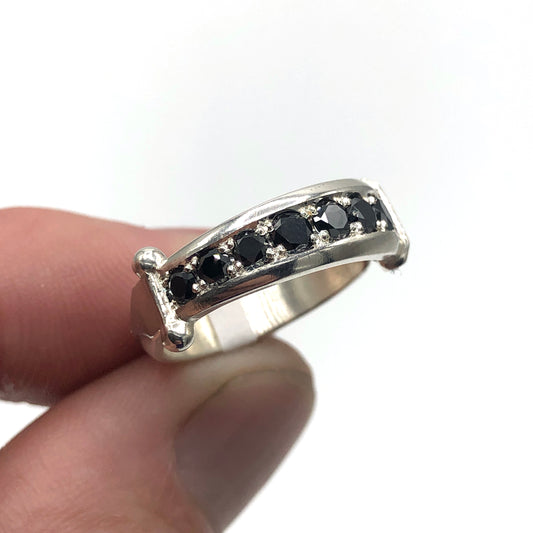 Black Diamond Dagger Ring