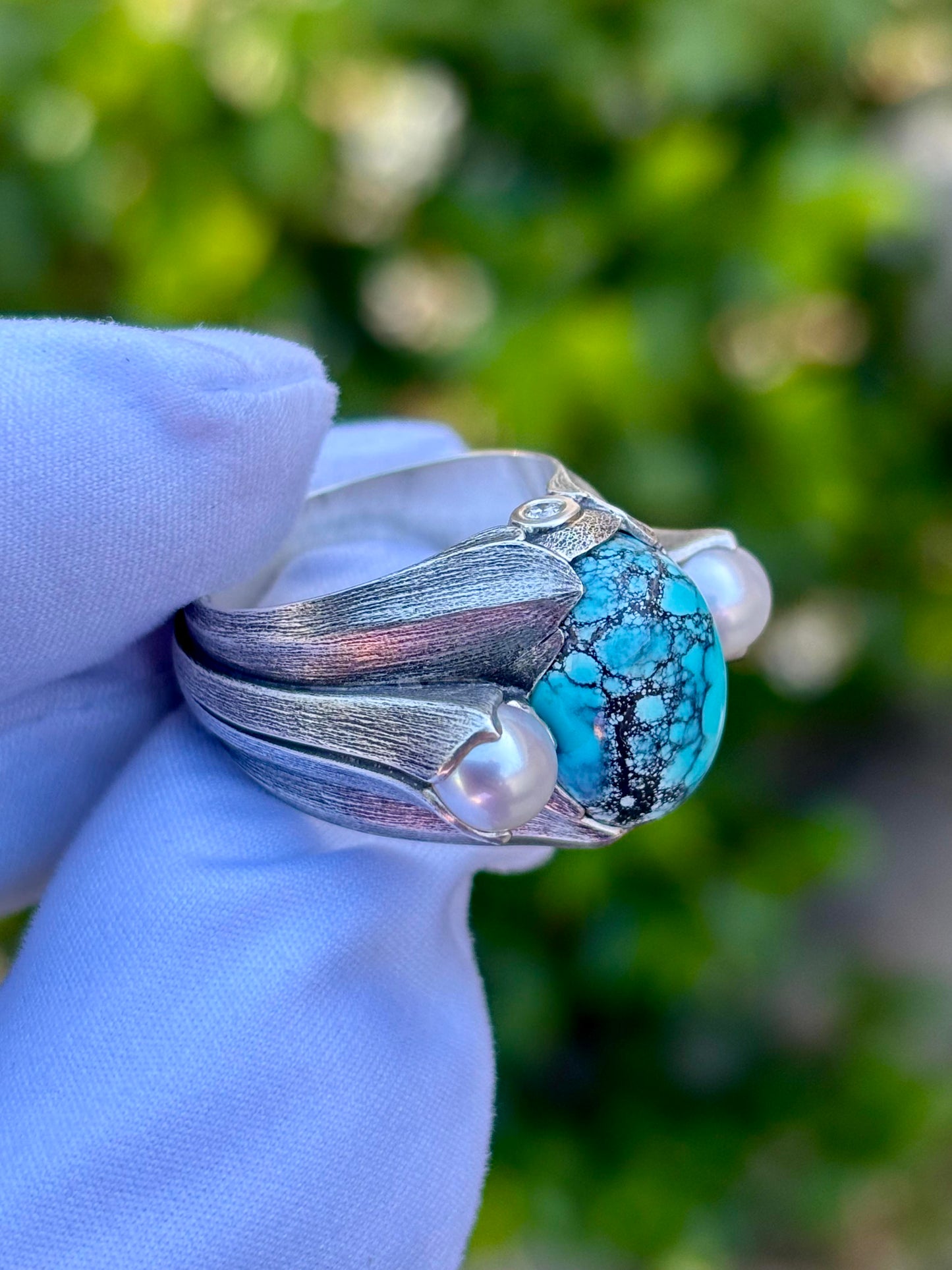 Turquoise Pearl Ring
