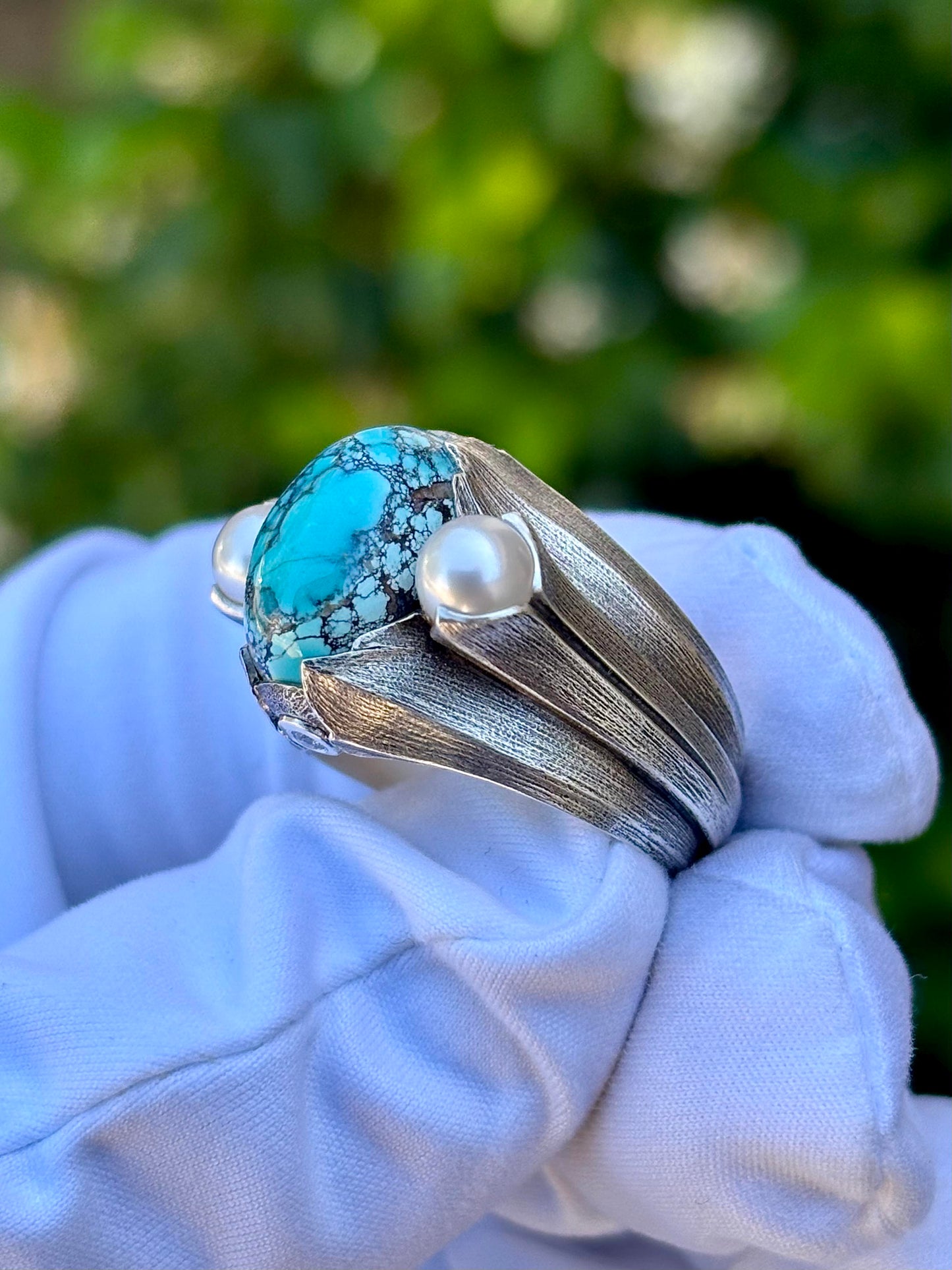 Turquoise Pearl Ring