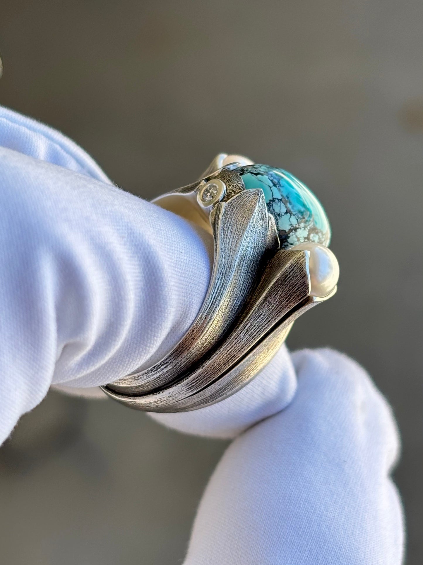 Turquoise Pearl Ring