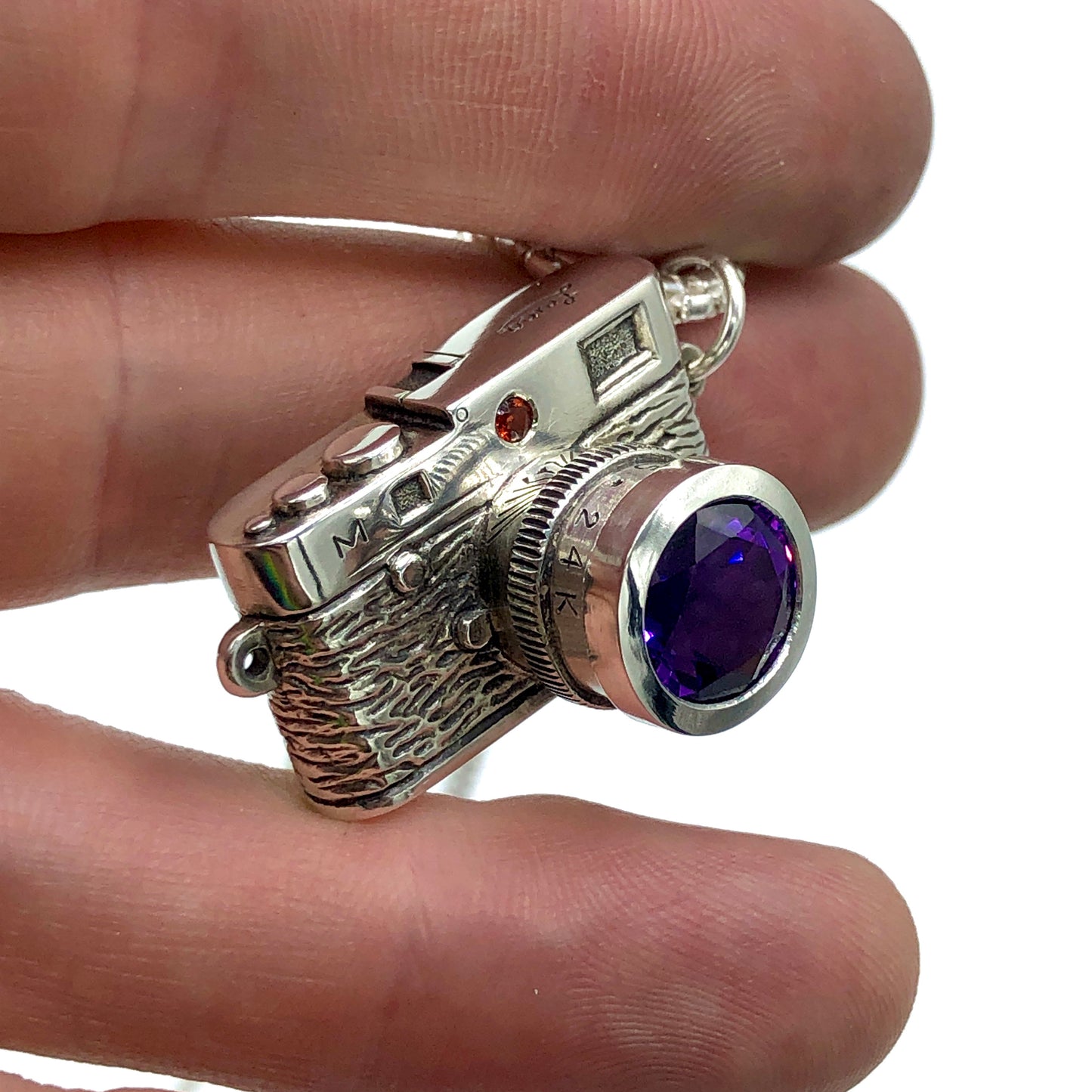 Leica M Series Camera Necklace with Amethyst
