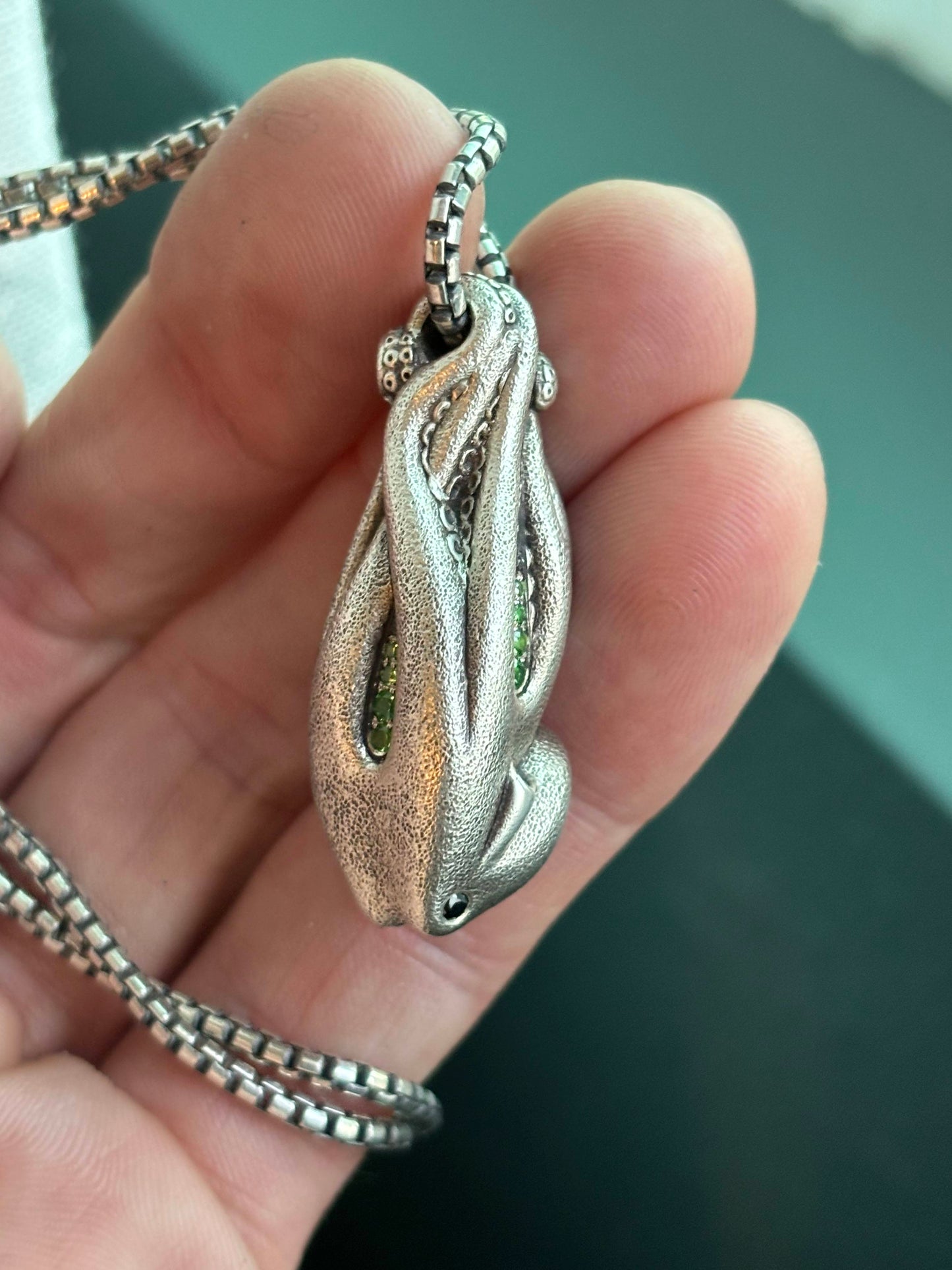 Tsavorite Octopus Necklace
