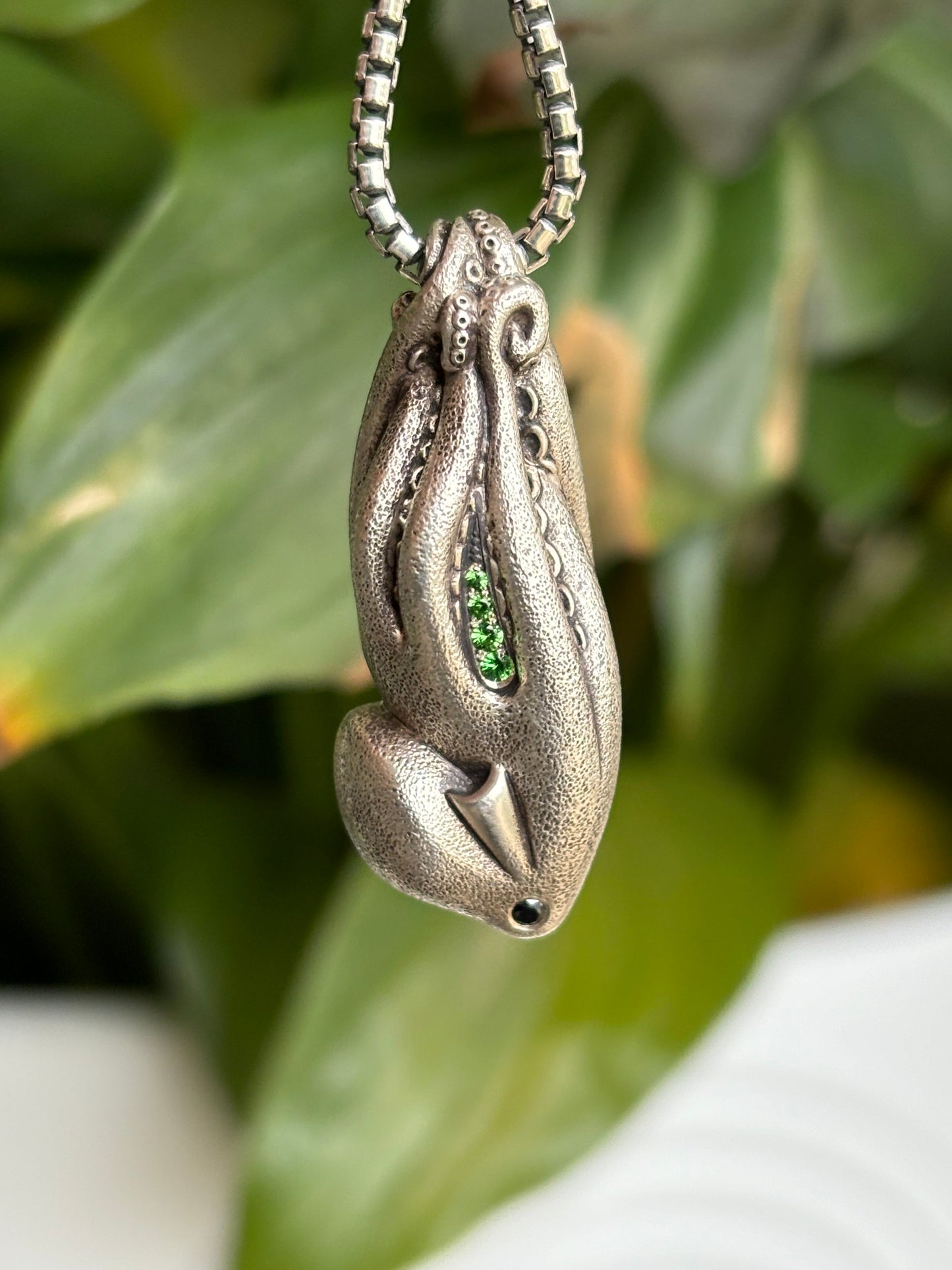 Tsavorite Octopus Necklace