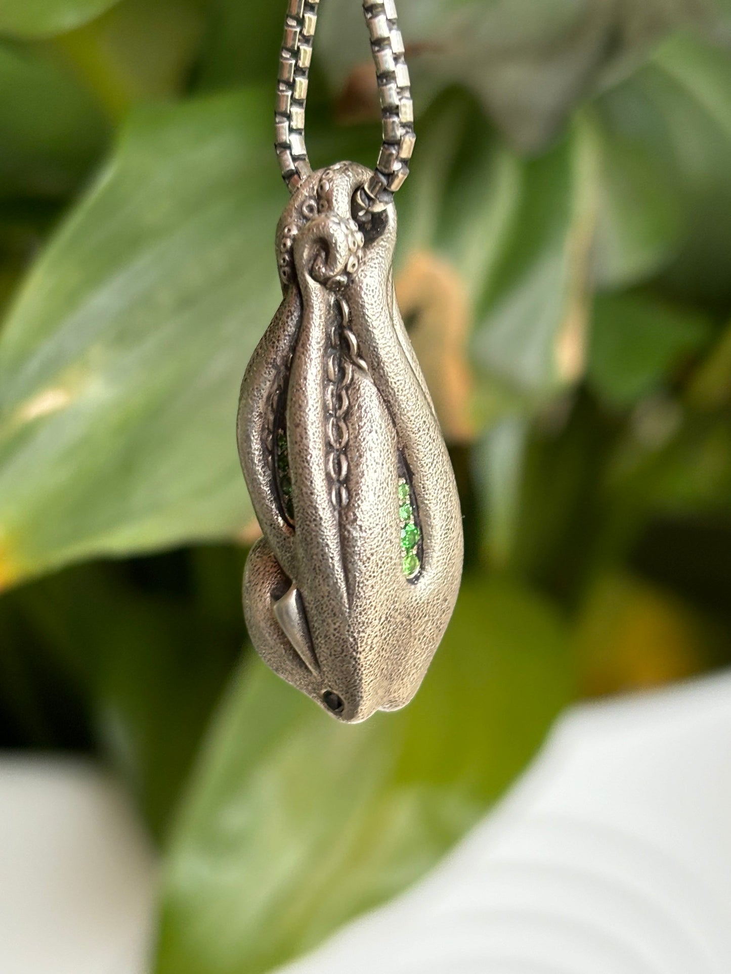 Tsavorite Octopus Necklace