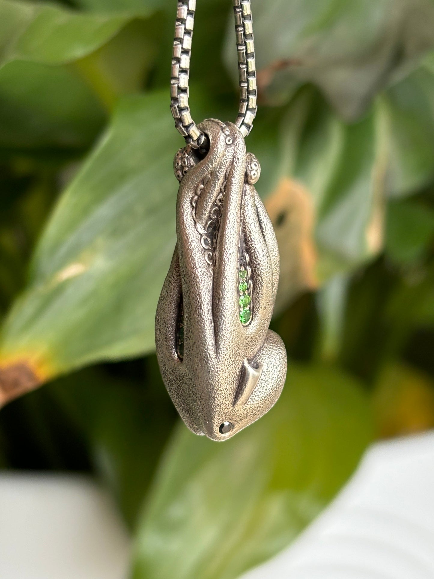 Tsavorite Octopus Necklace