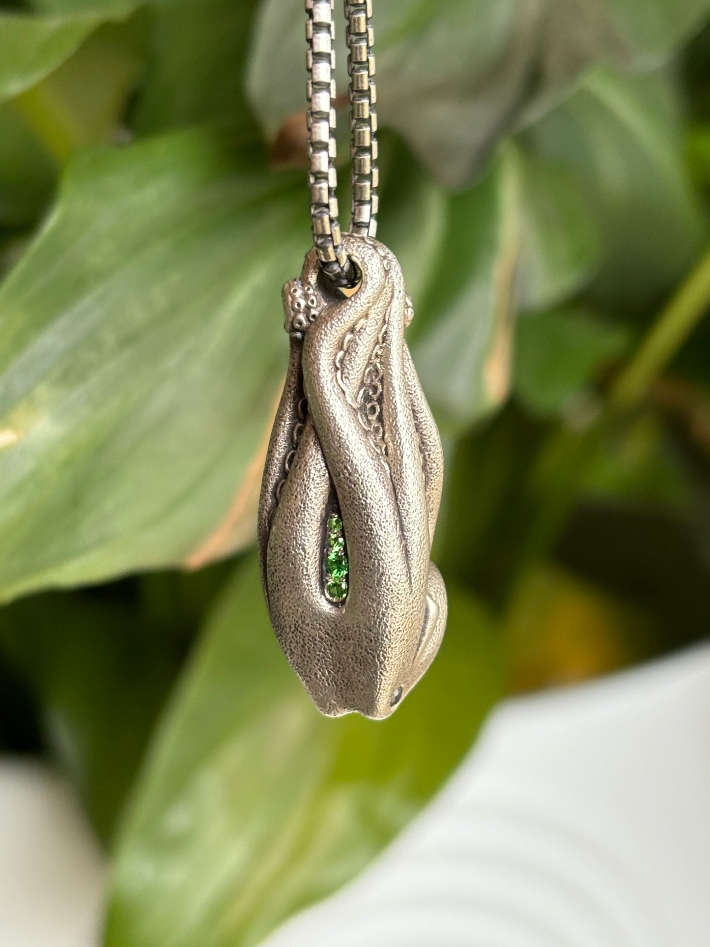 Tsavorite Octopus Necklace