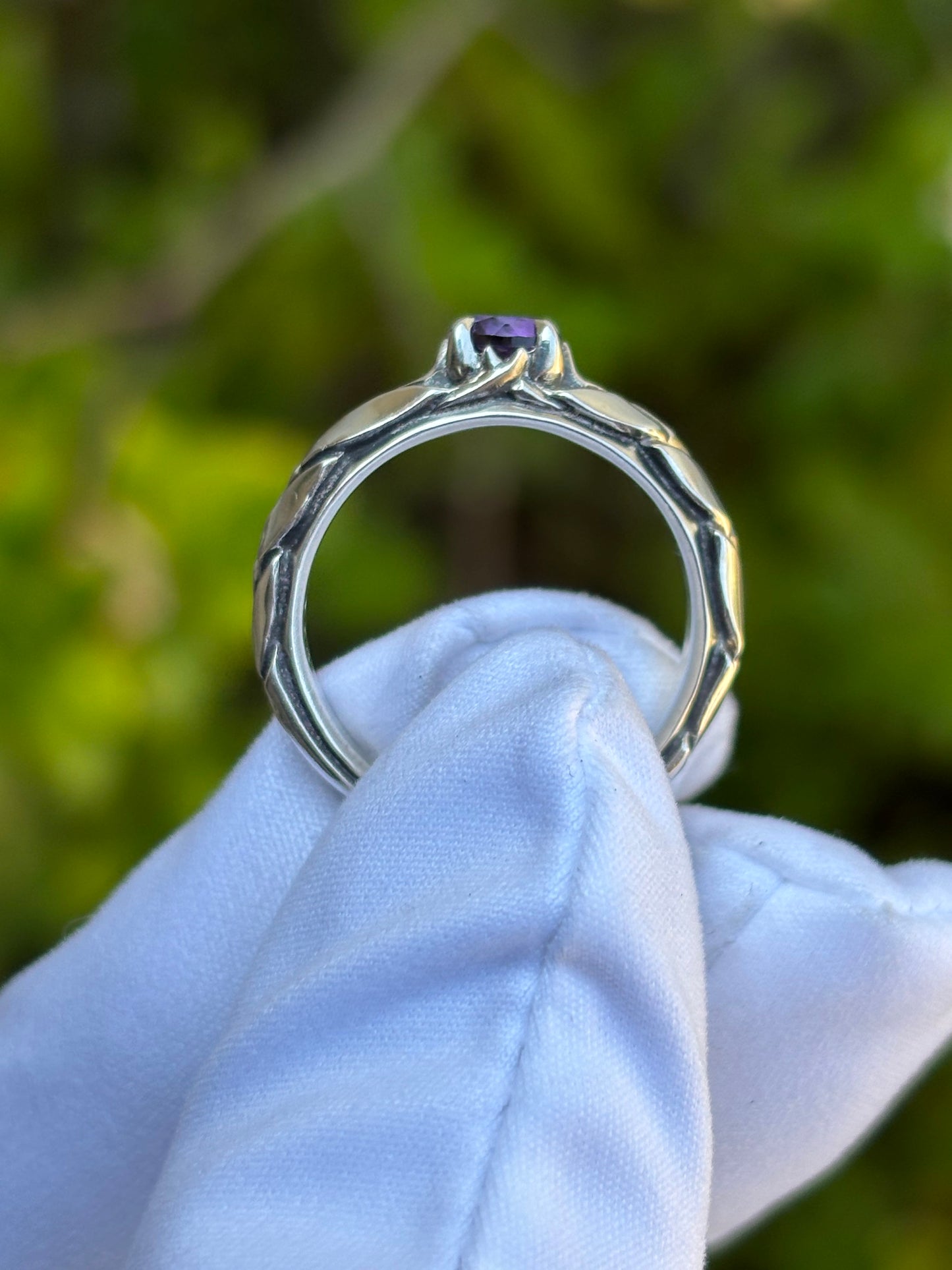 Amethyst Laurel Ring
