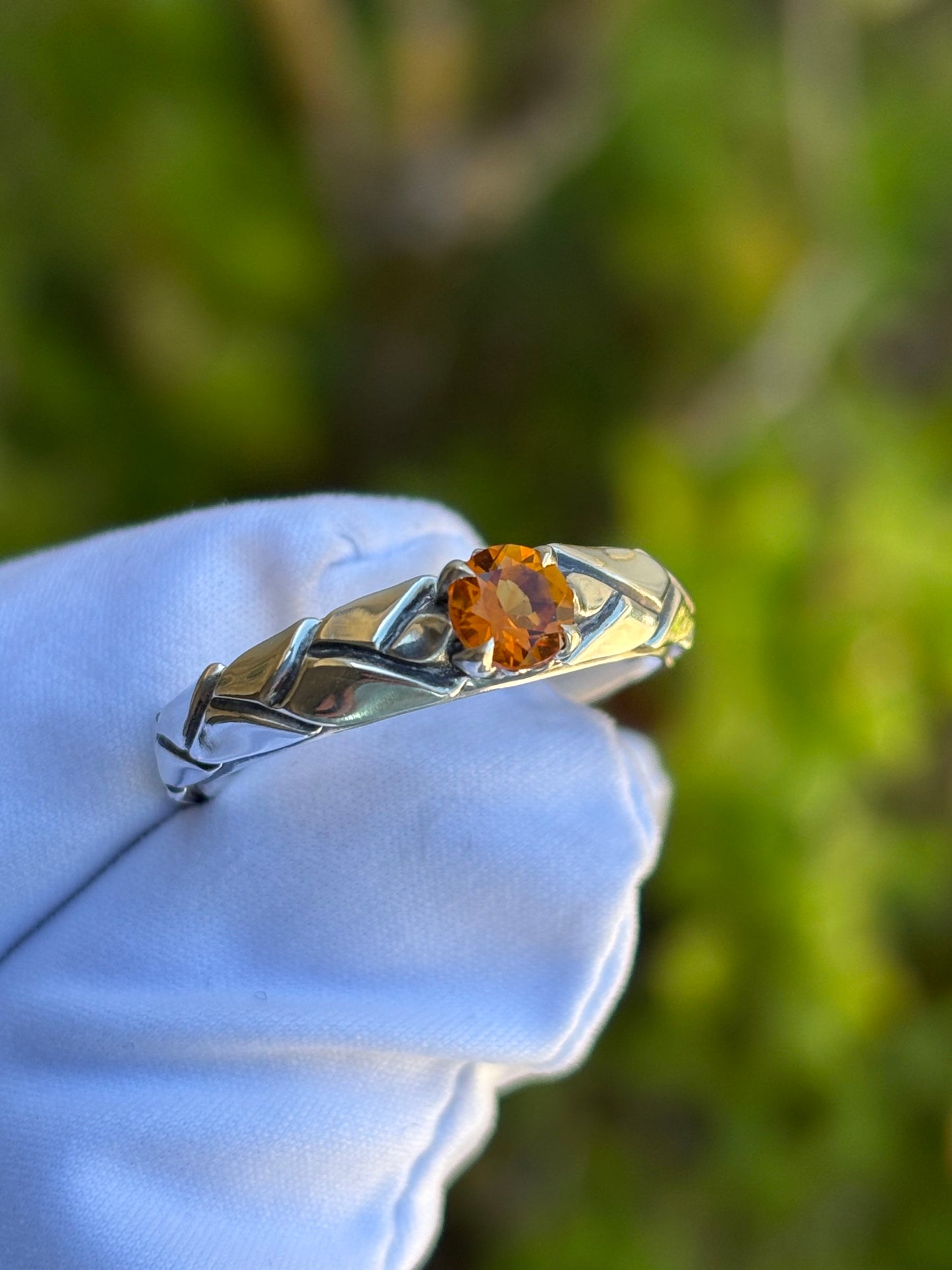 Citrine Laurel Ring