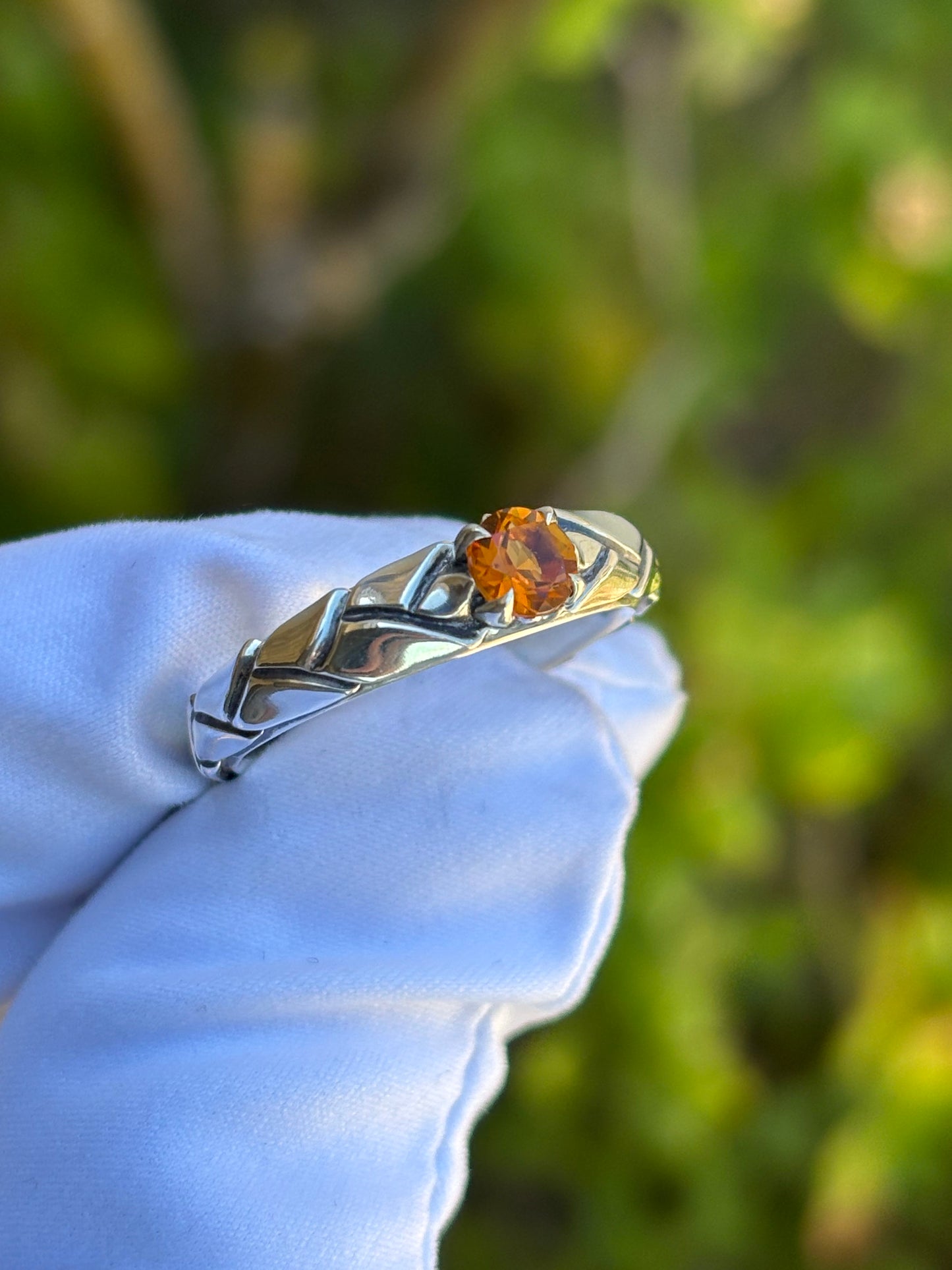 Citrine Laurel Ring