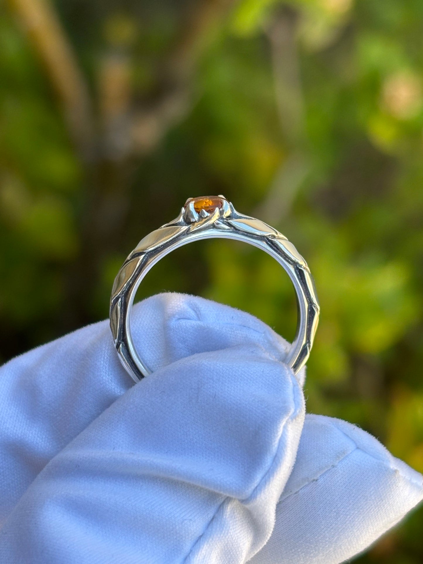 Citrine Laurel Ring