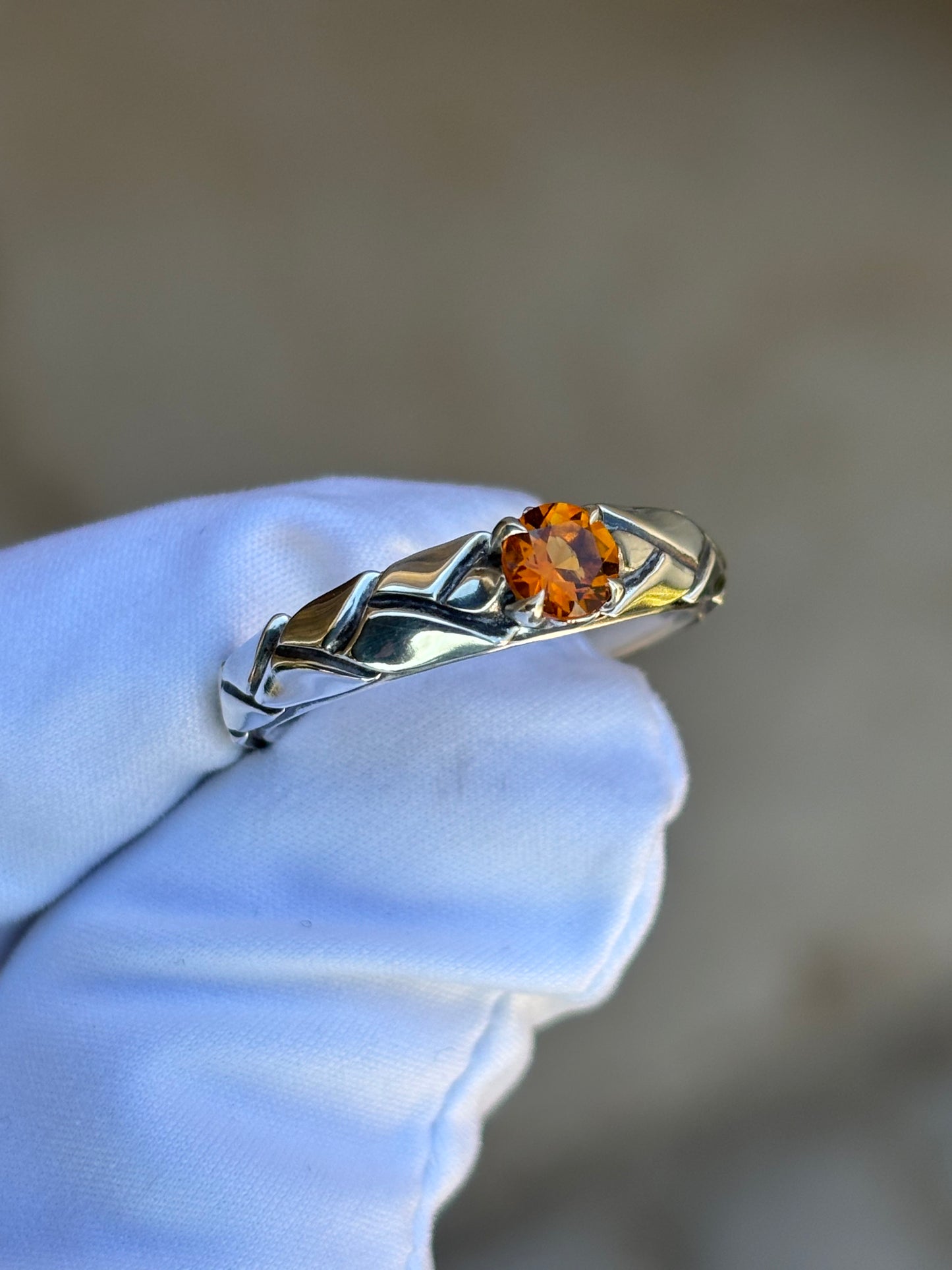 Citrine Laurel Ring