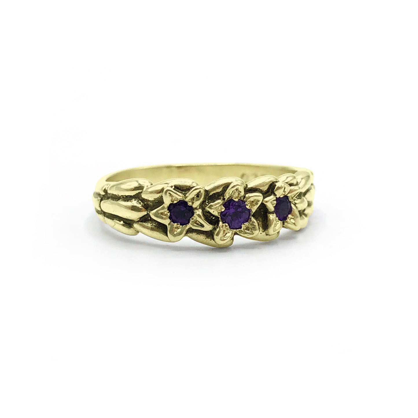 14K Gold Amethyst Lavender Ring