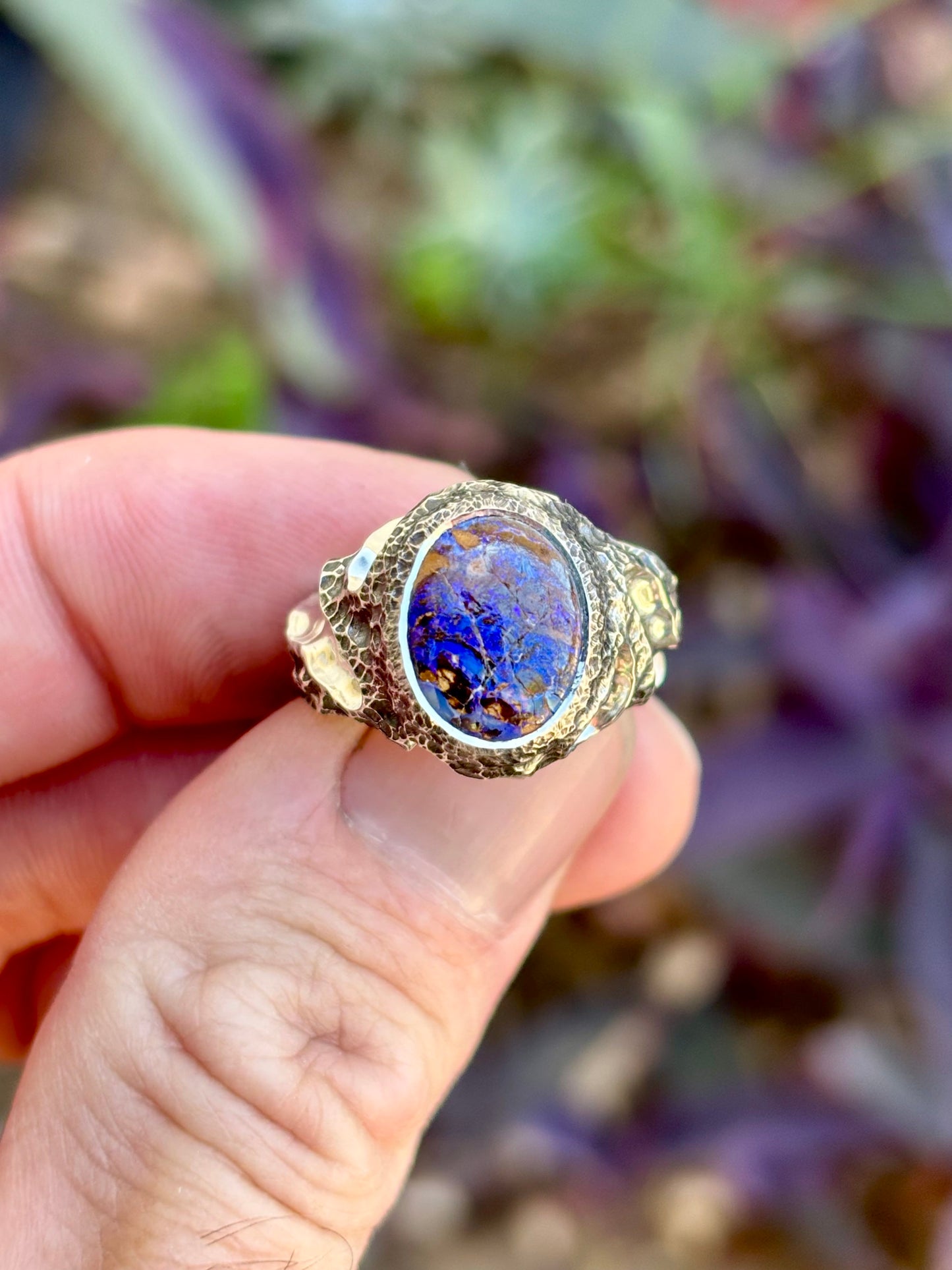 Boulder Opal Nugget Ring