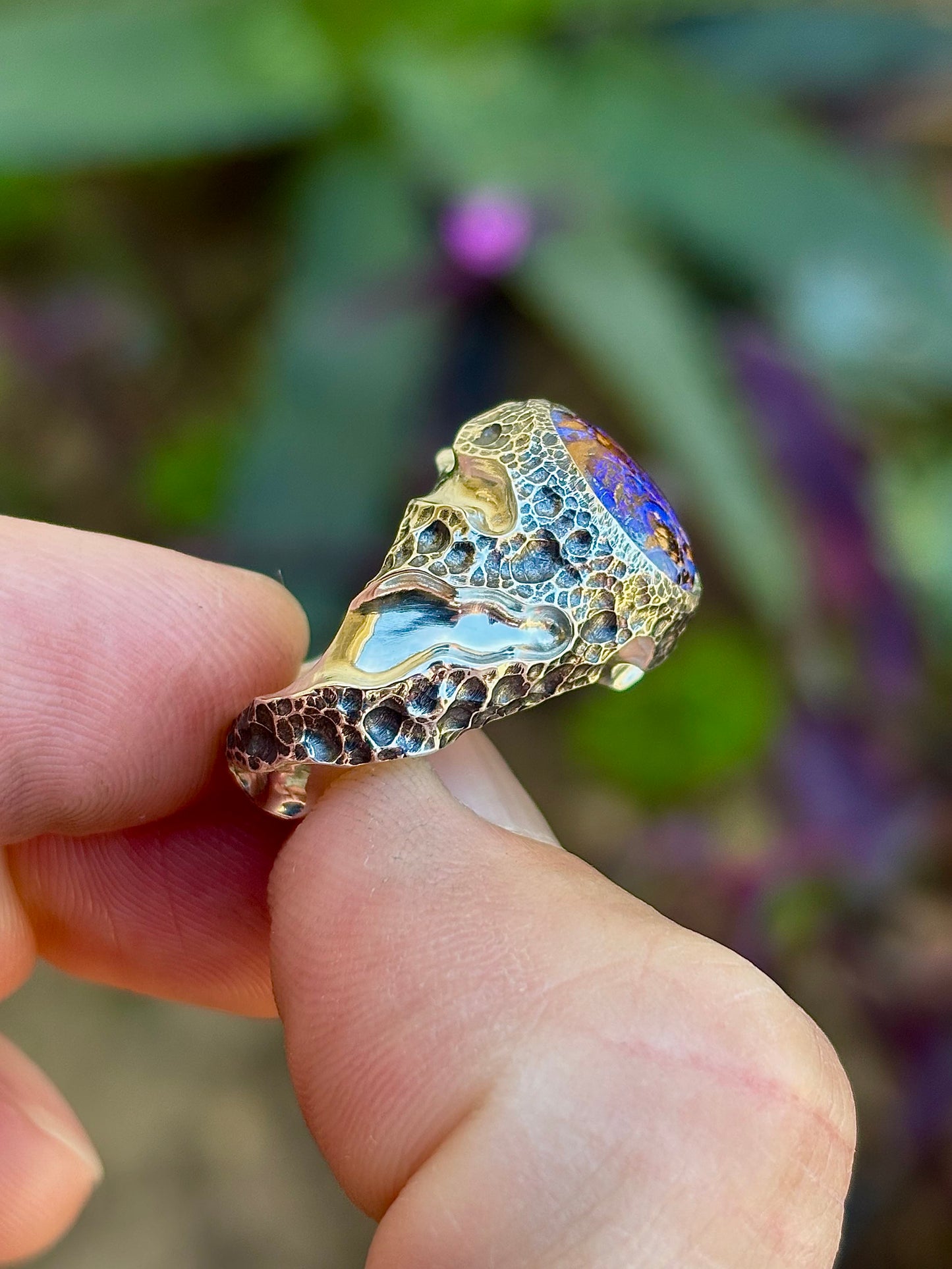 Boulder Opal Nugget Ring
