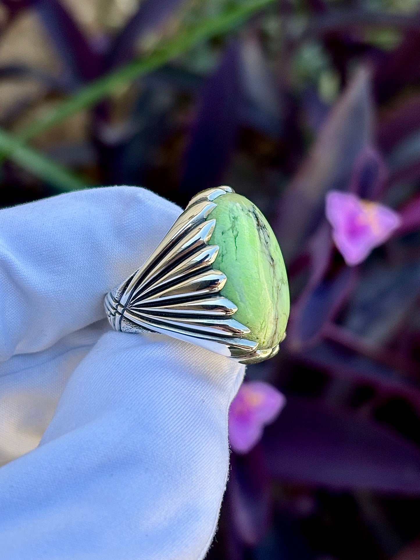 Lemon Chrysoprase Ring