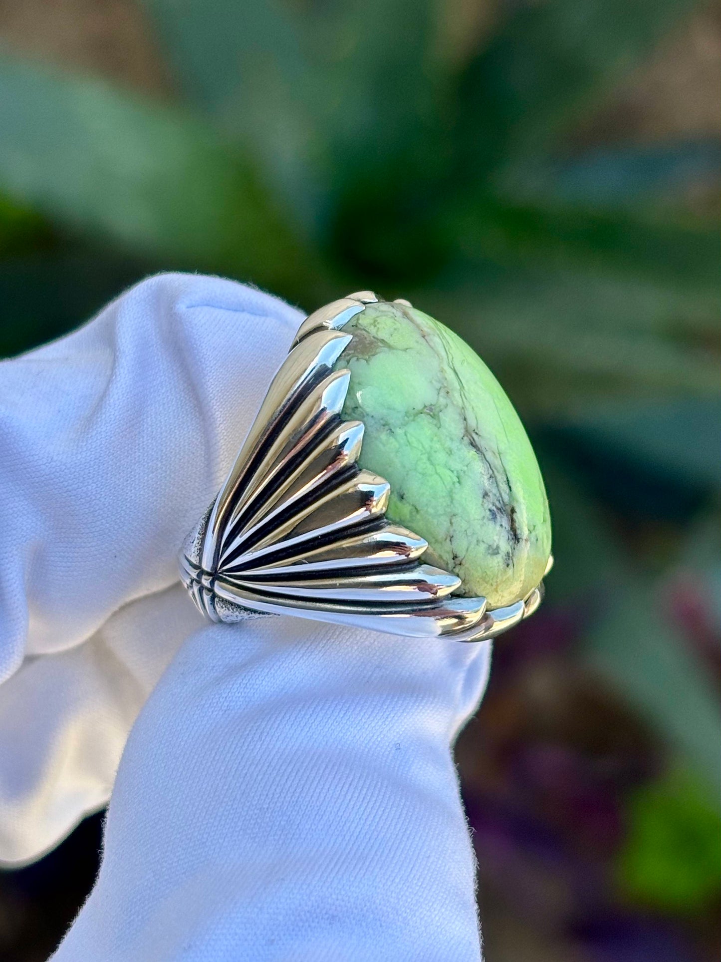 Lemon Chrysoprase Ring
