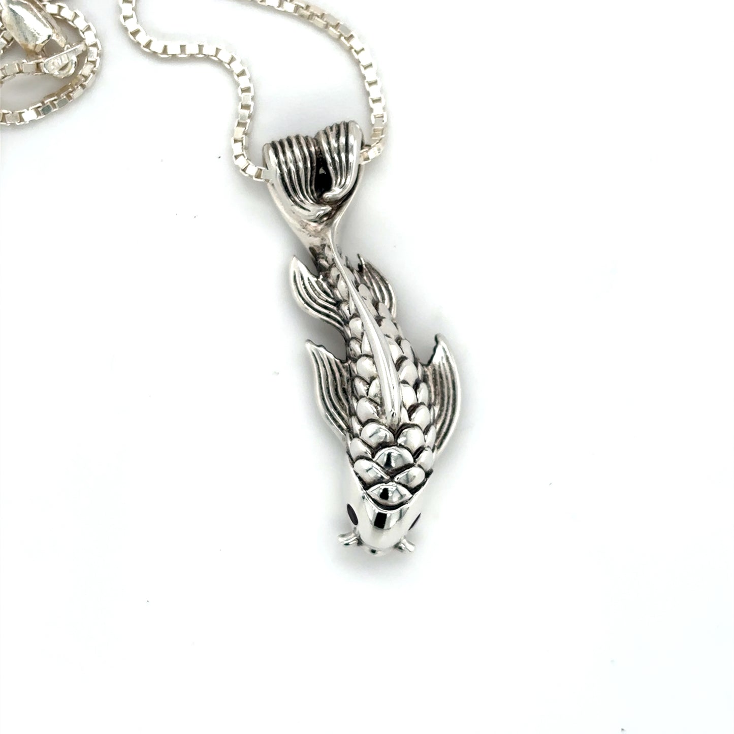 Black Diamond Dragon's Gate Koi Fish Necklace
