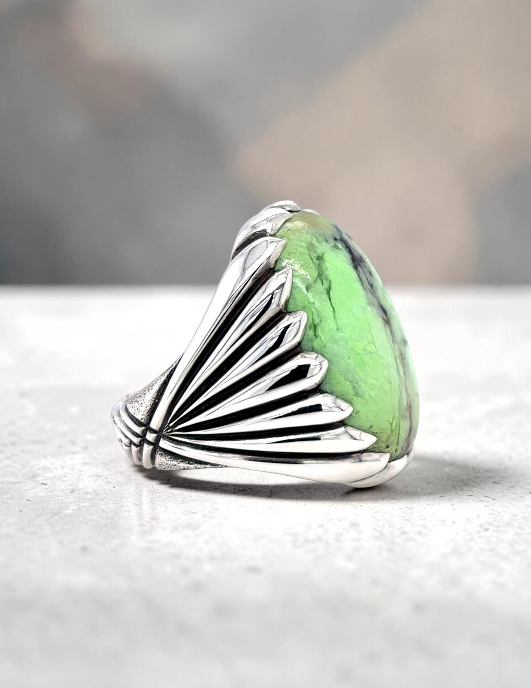 Lemon Chrysoprase Ring