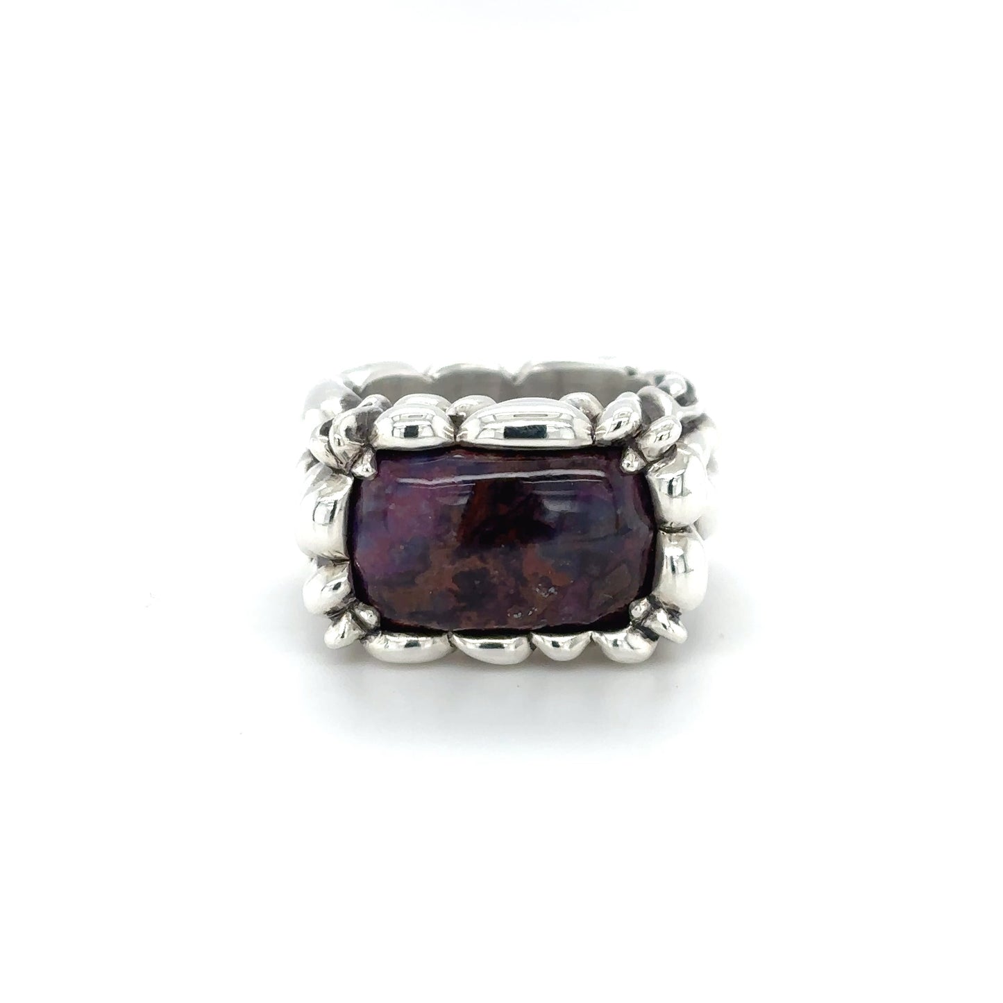 Sugilite Hand Carved Ring - Size 7.5