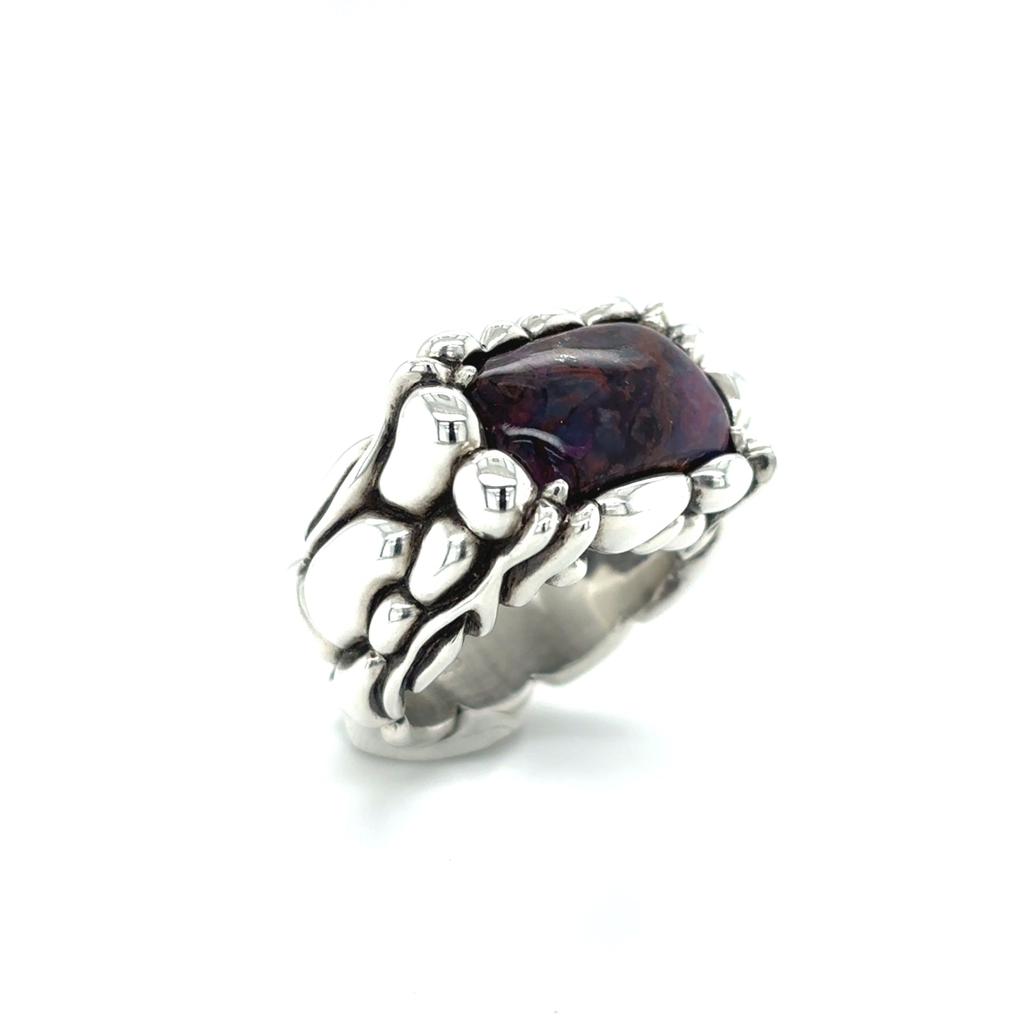 Sugilite Hand Carved Ring - Size 7.5