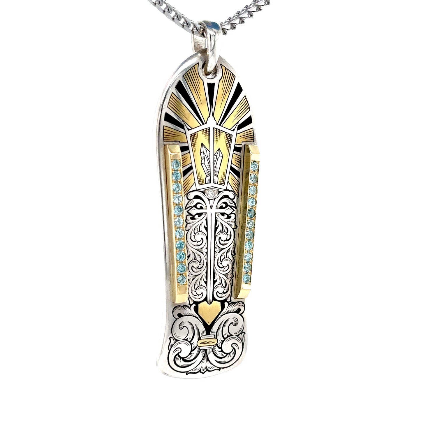 Quantum Light Skate Deck Necklace