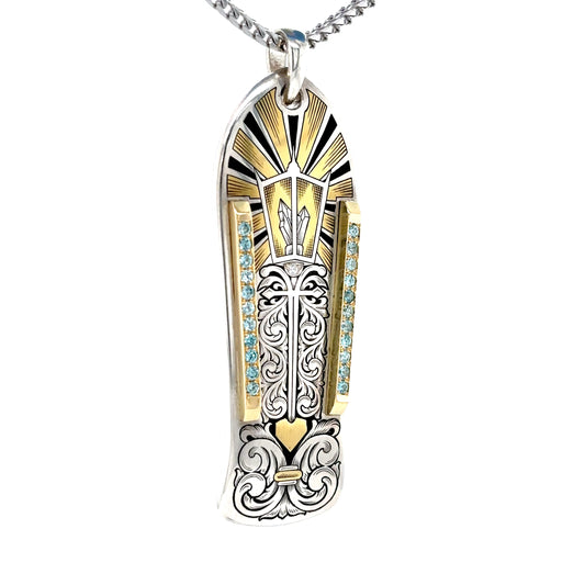 Quantum Light Skate Deck Necklace